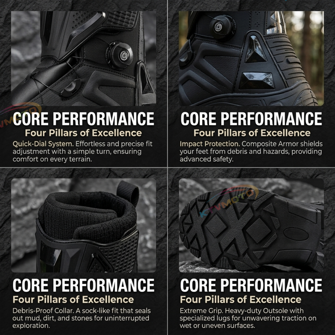 Waterproof Motorcycle Riding Boots Techwear Shoes-K44