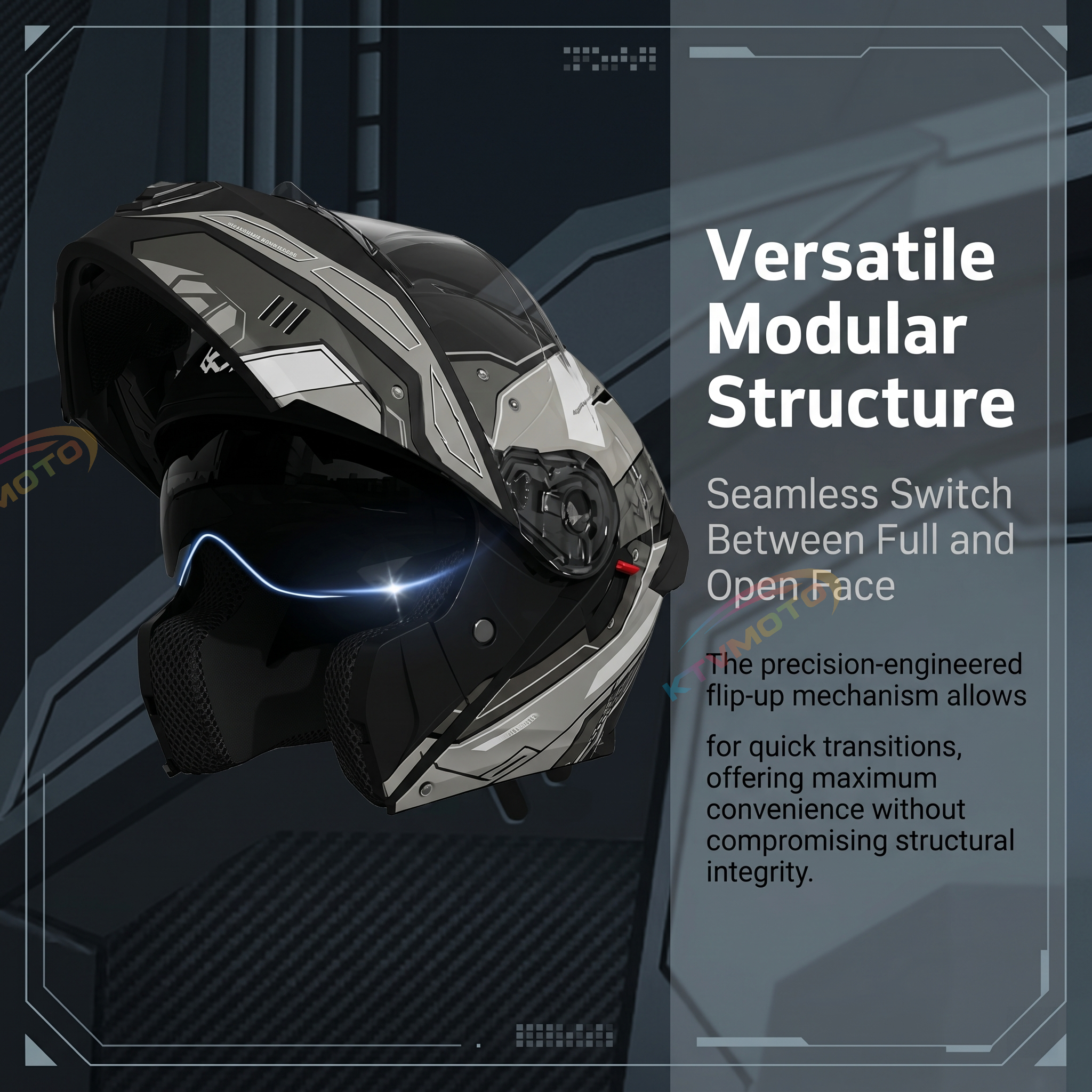 Motorcycle flip-up helmet-I123