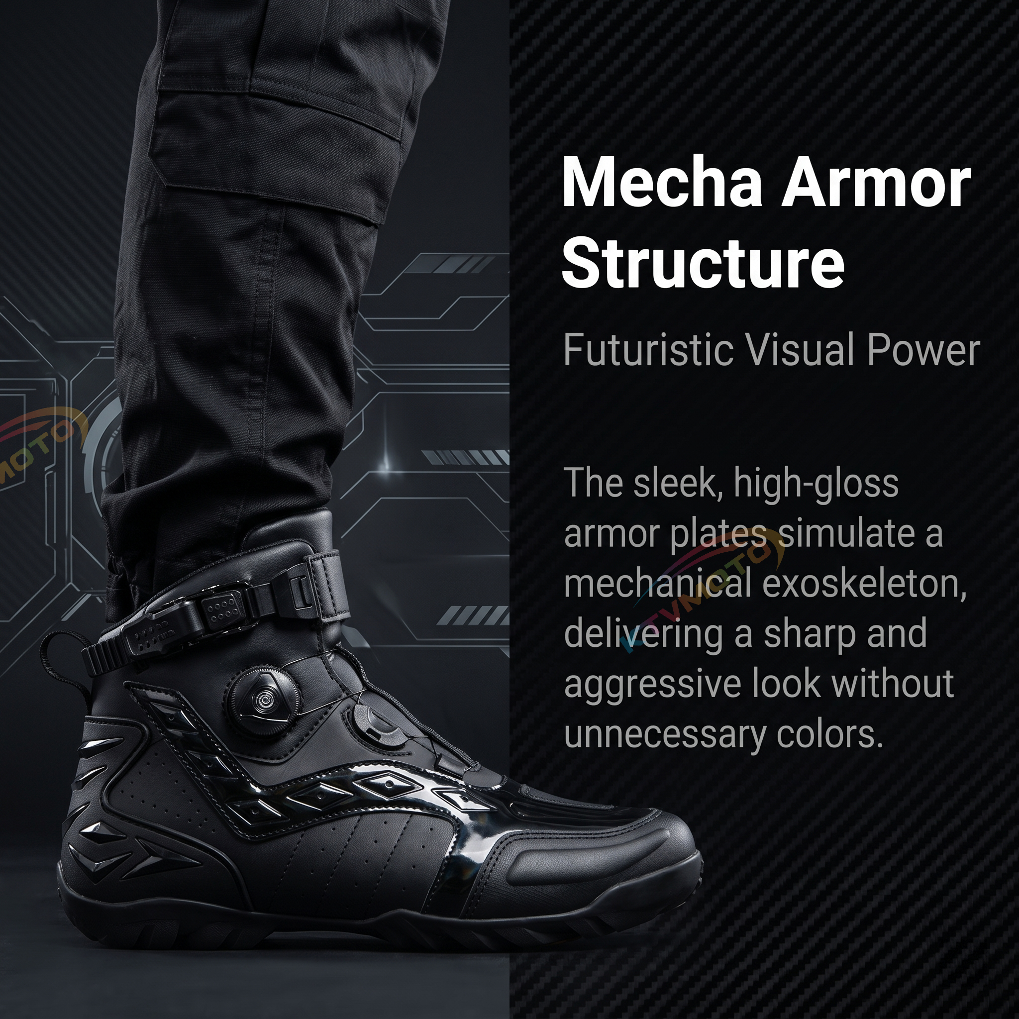 High-top motorcycle riding shoes-K124