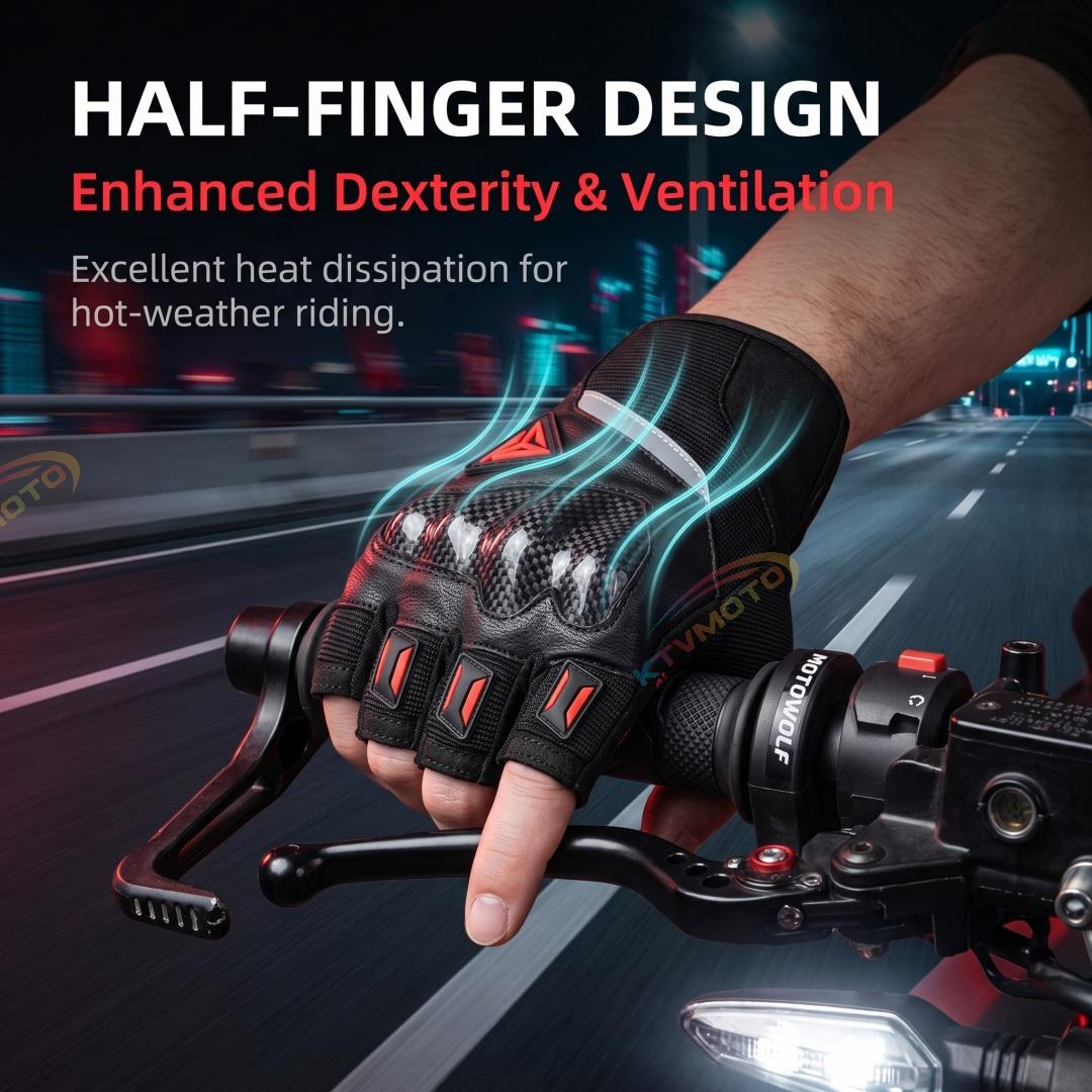 Breathable Carbon Fiber Motorcycle Gloves-G61