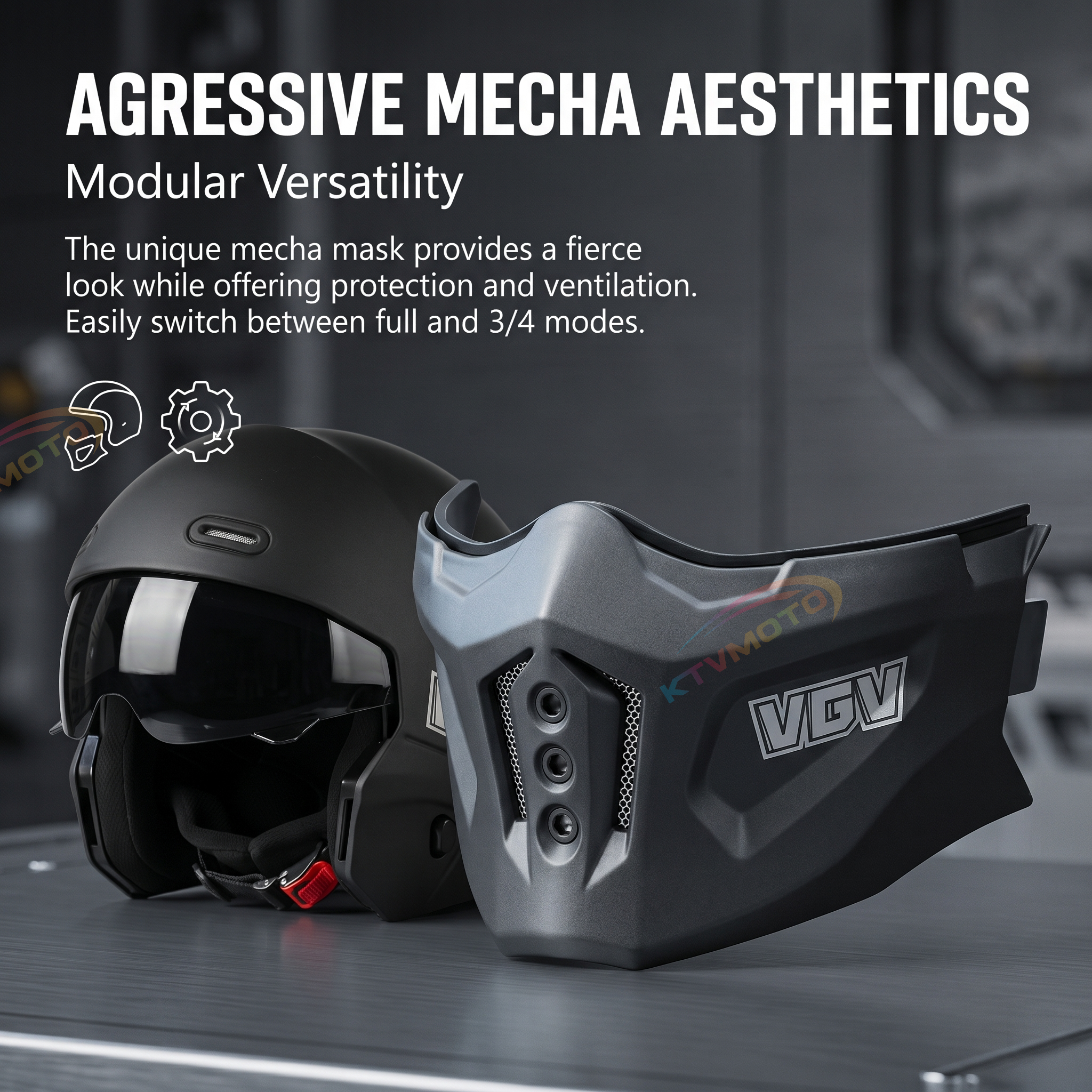 Dual-Mode Tactical Motorcycle Helmet (Bluetooth Compatible)-I90