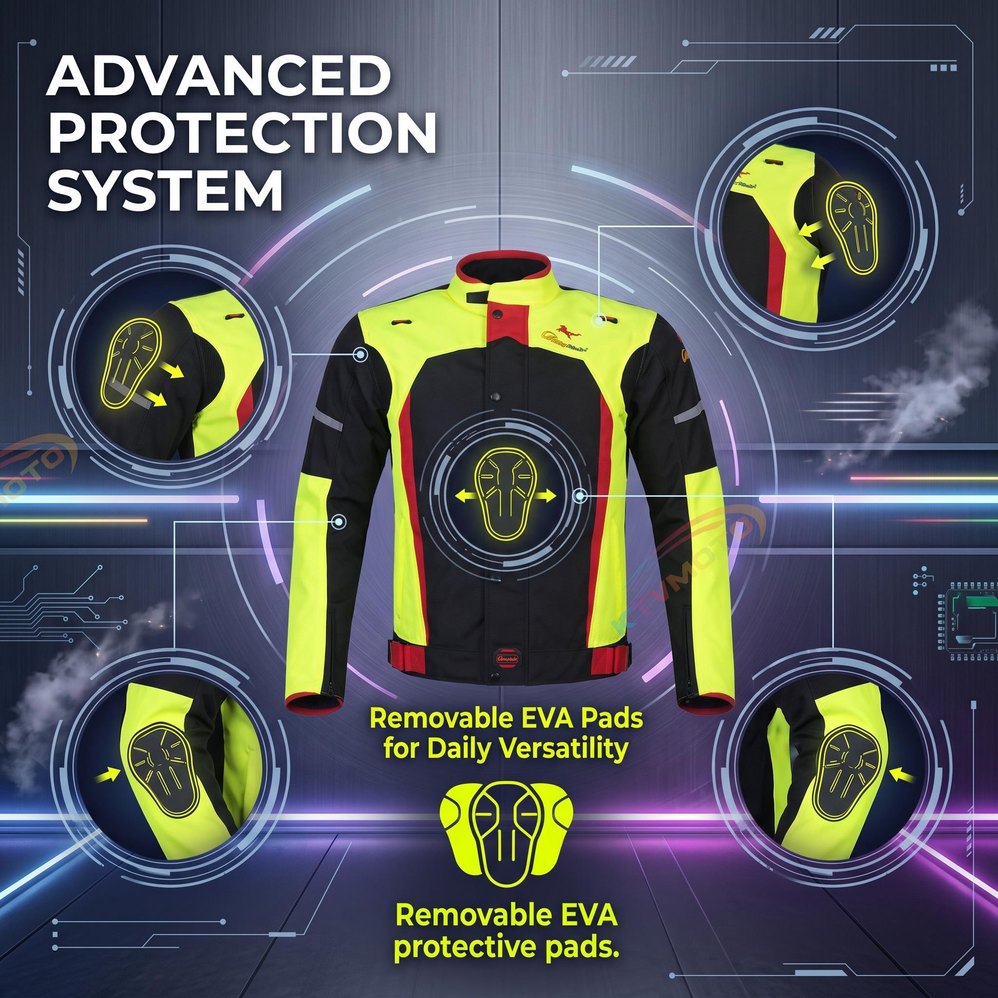 Waterproof and Impact-Resistant Motorcycle Riding Gear-J76