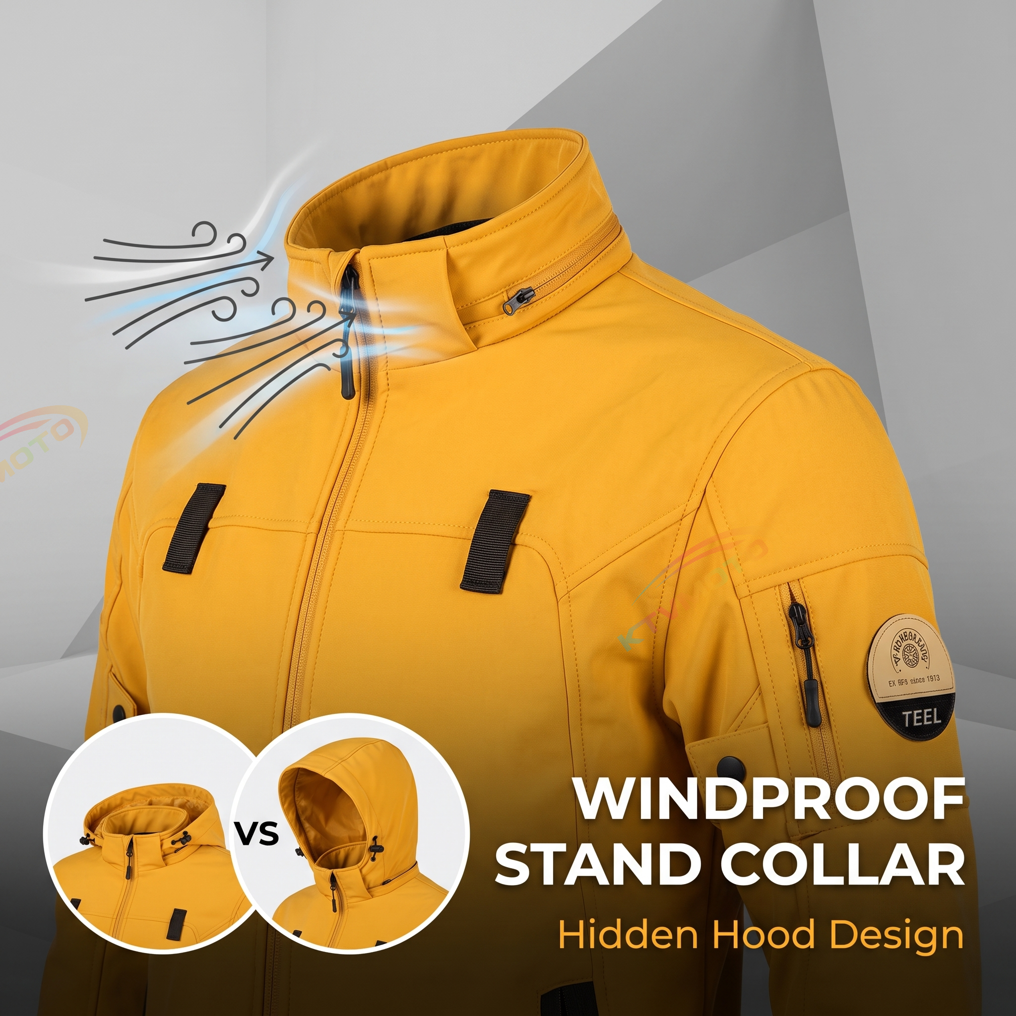 Windproof motorcycle riding suit (3-in-1)-J64