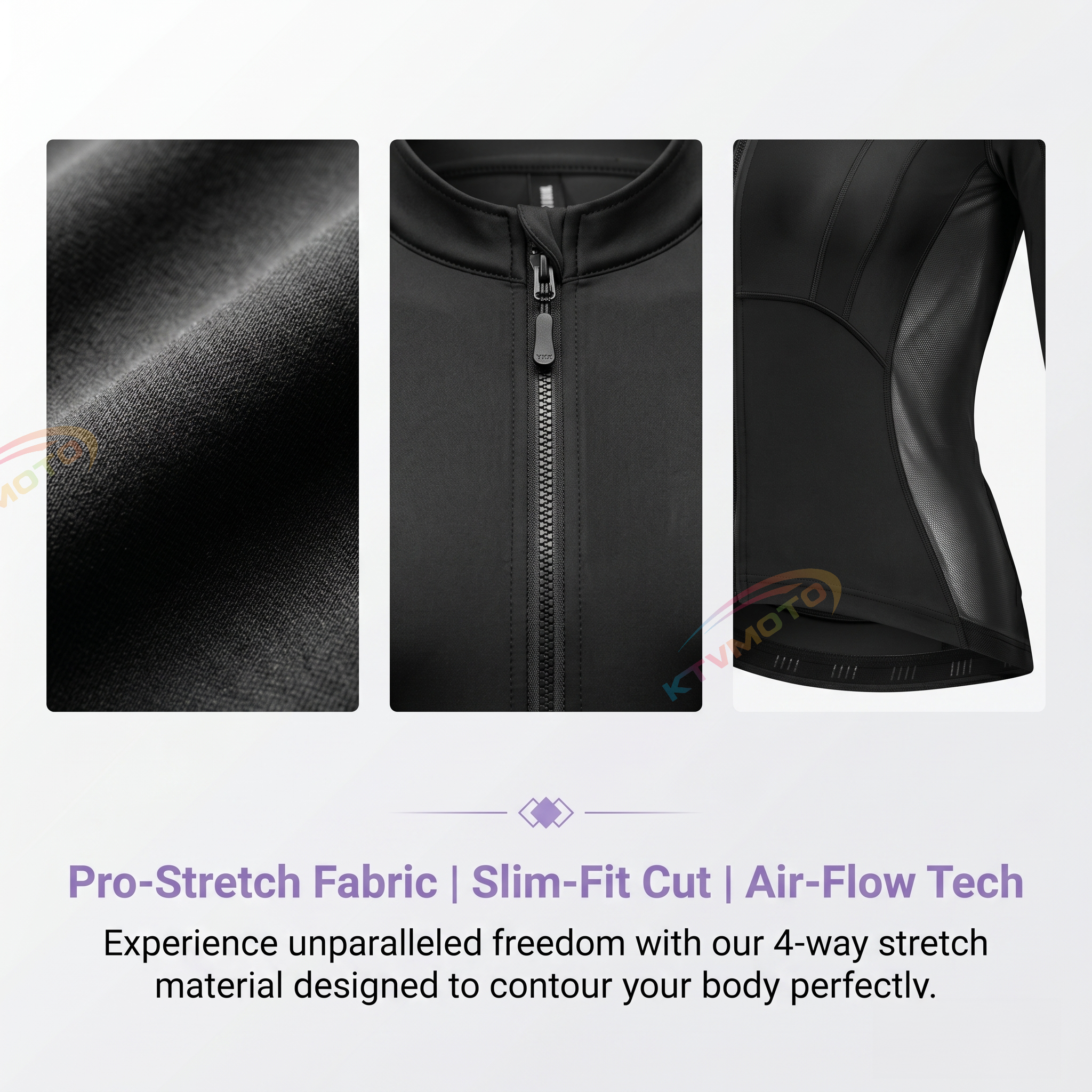 Women's slim-fit motorcycle suit-J42