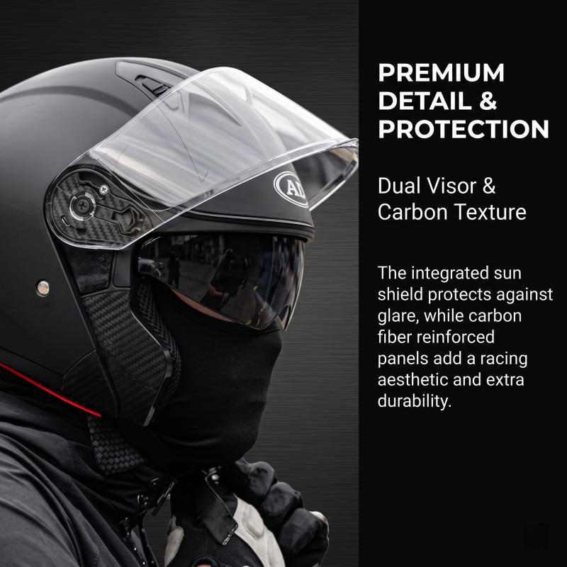 Retro motocross full helmet-I94