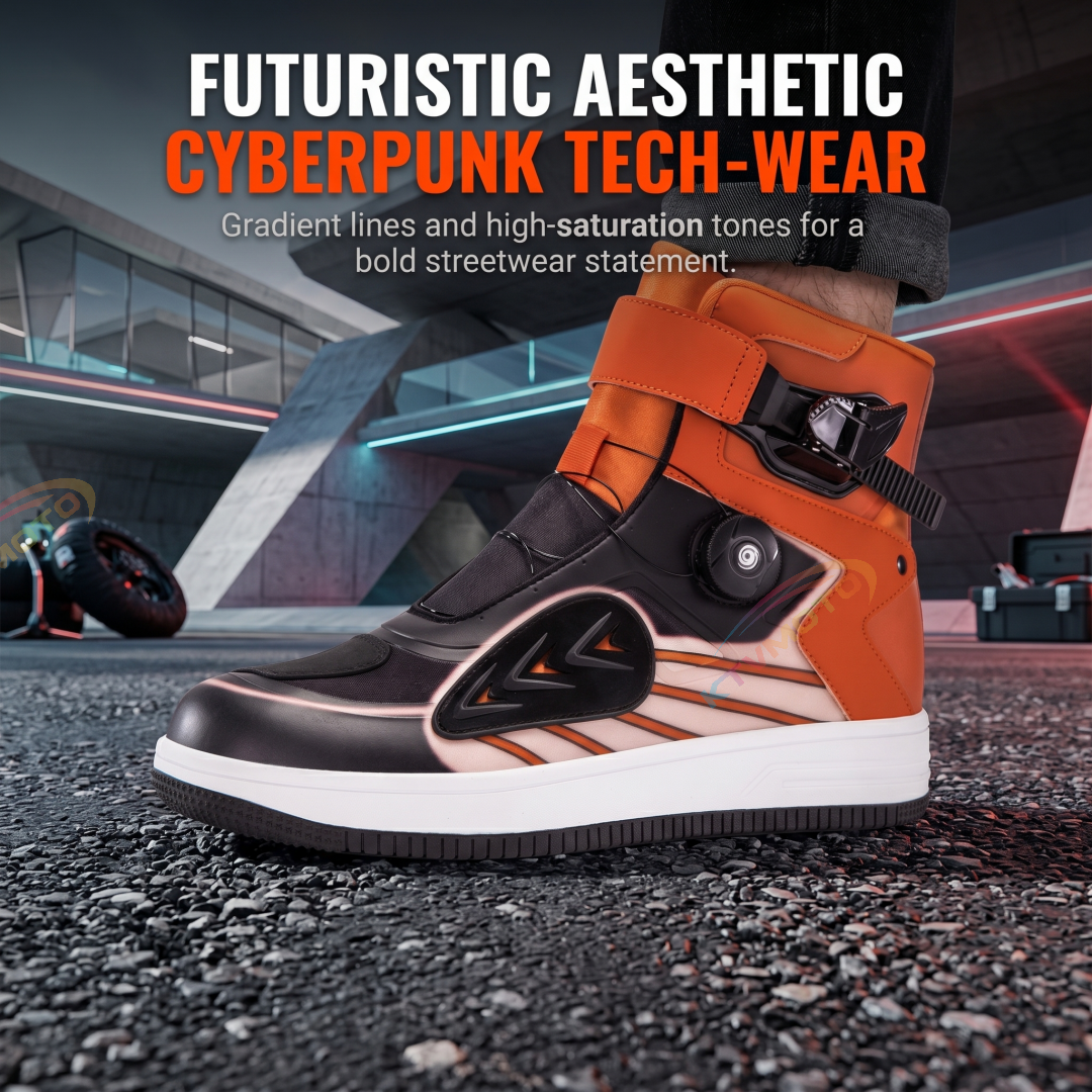 Trendy technical motorcycle riding shoes-K151