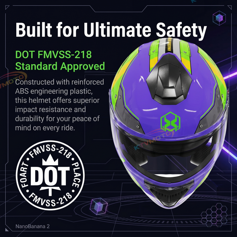 Mech-style modular motorcycle helmet-I118