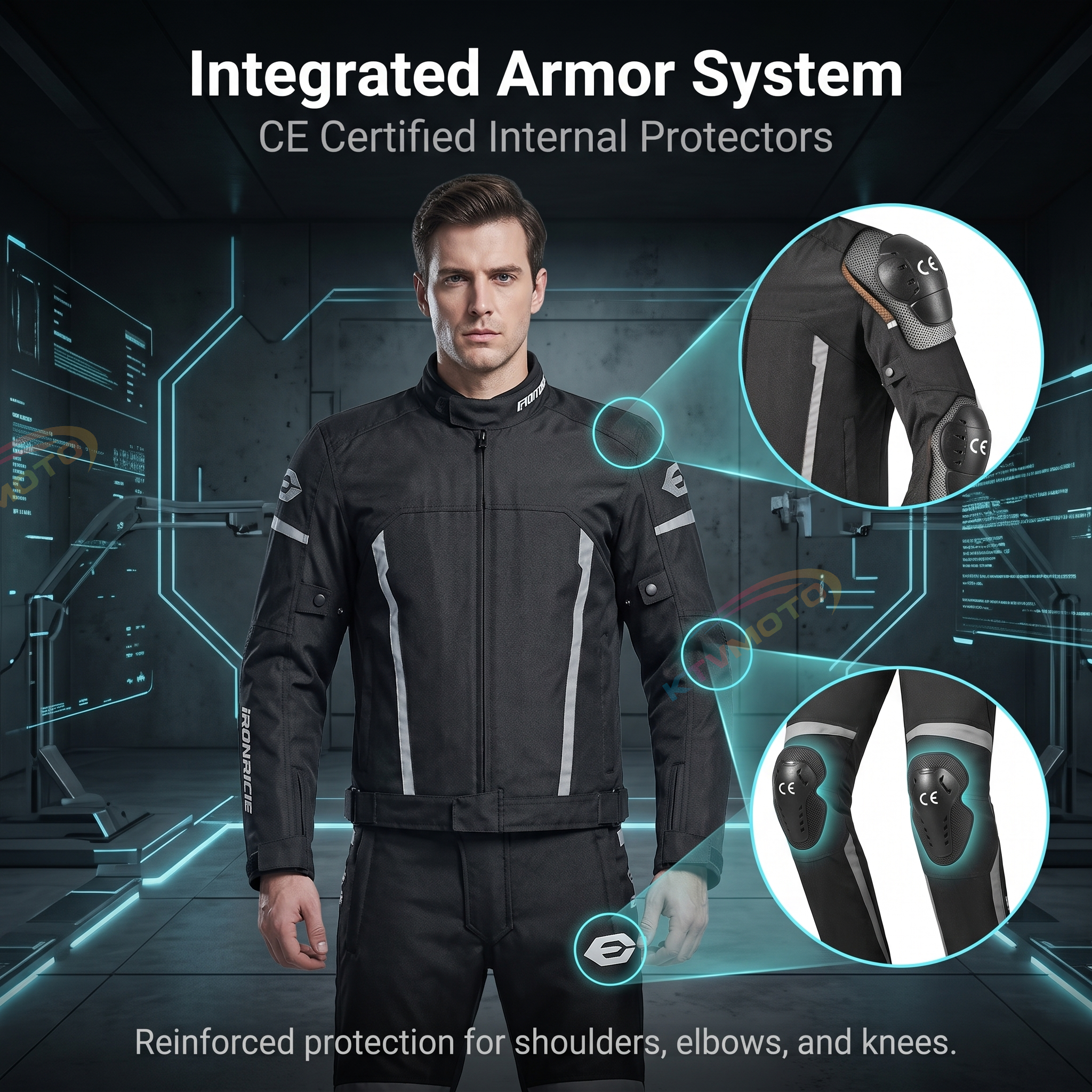 Motorcycle riding clothes are breathable, windproof and waterproof-J54