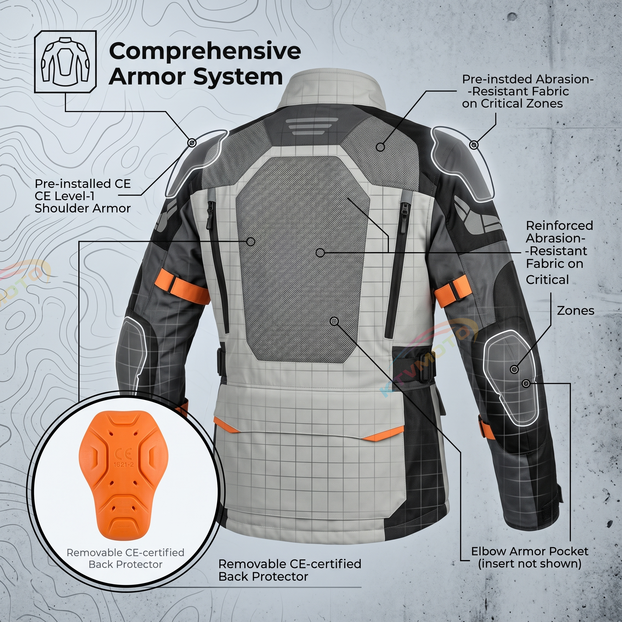 Windproof and waterproof motorcycle riding suit/rally suit-J63