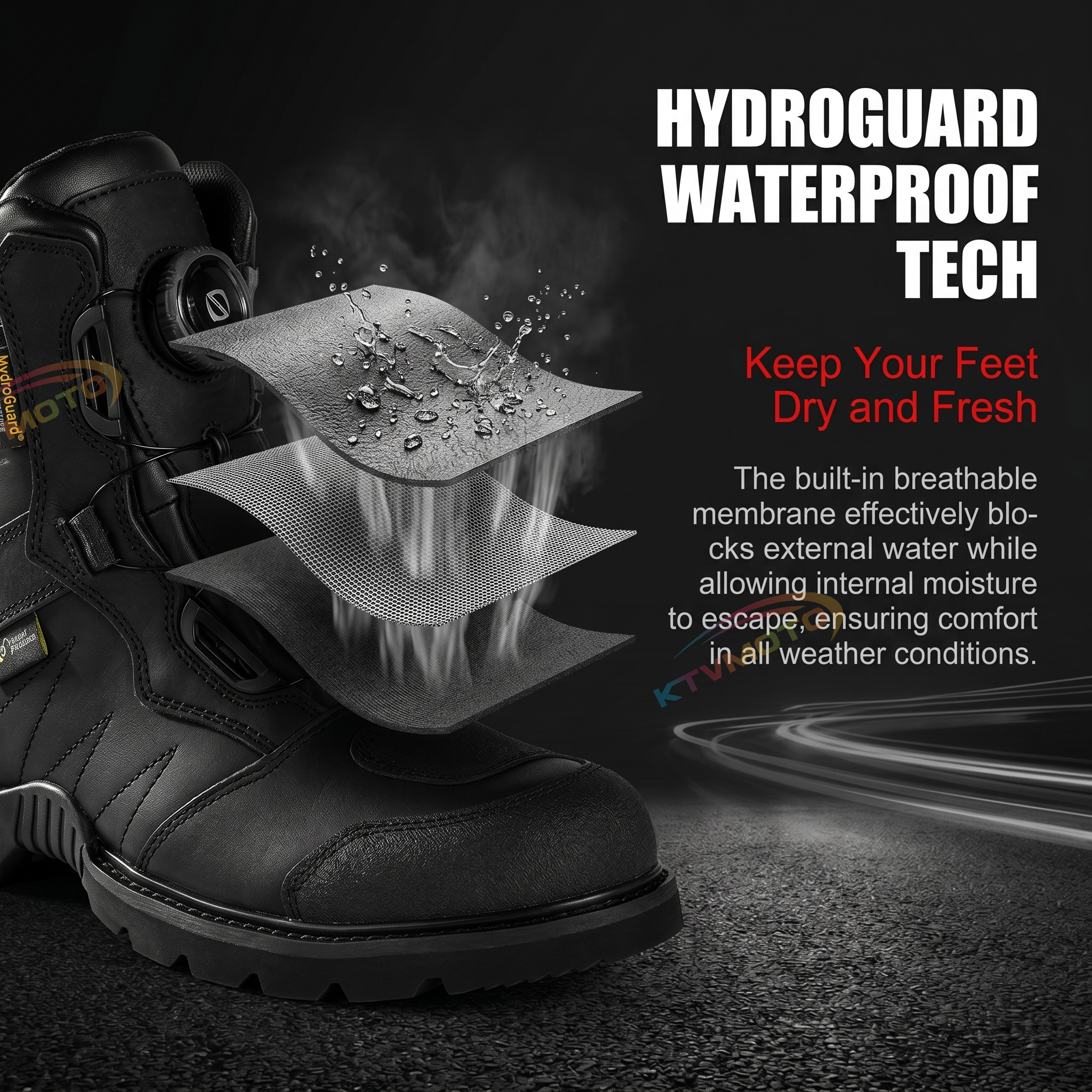 Waterproof Motorcycle Riding Boots-K30