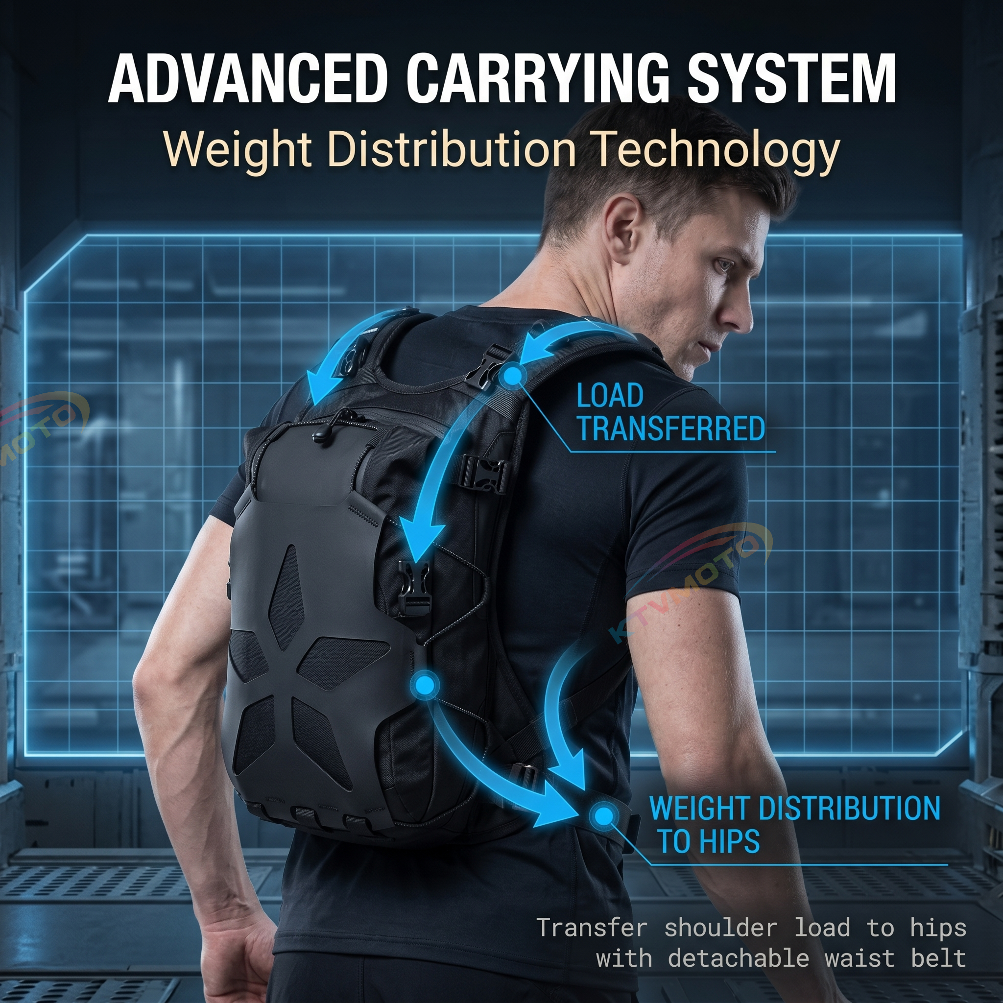 Motorcycle Rider Backpack-B19
