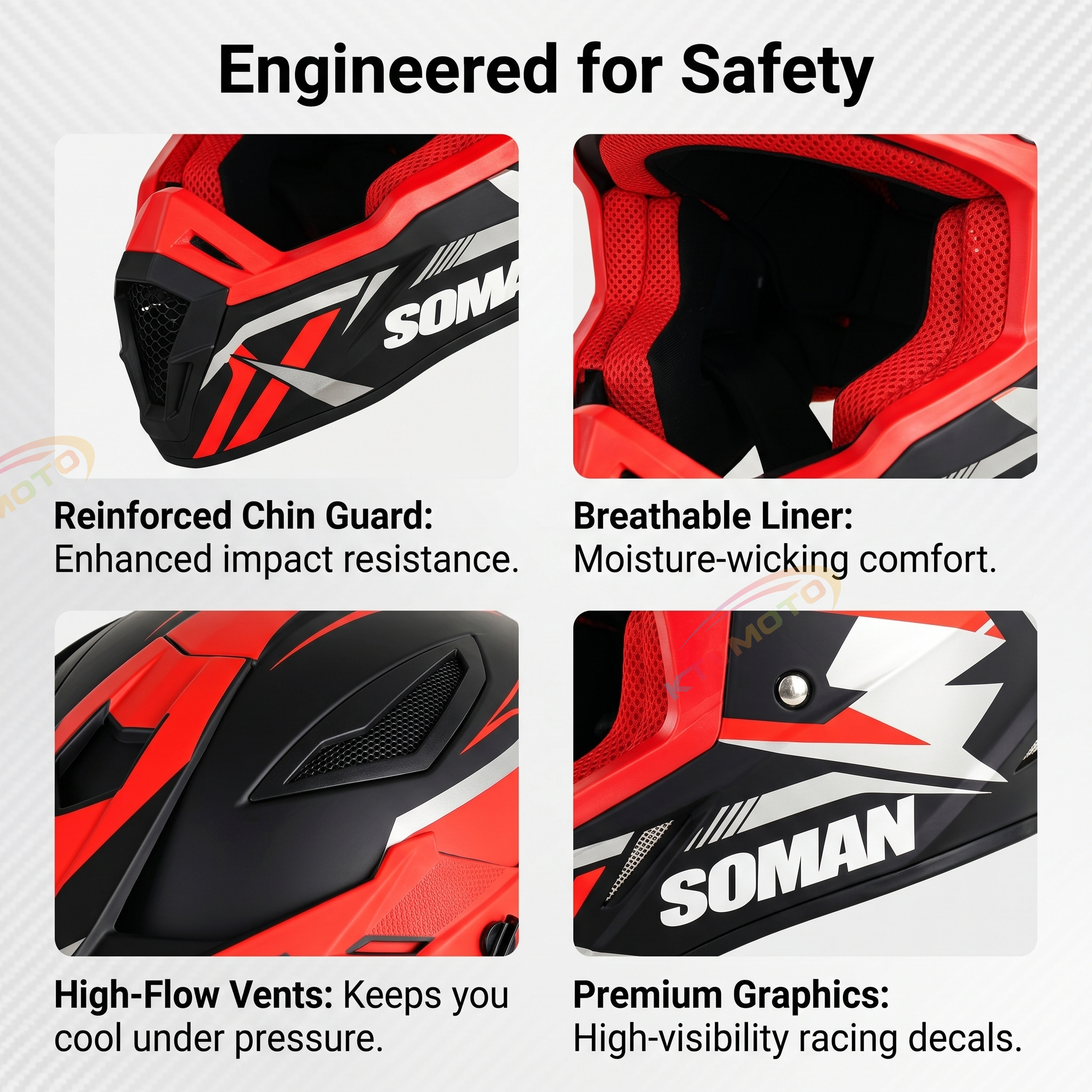 Professional off-road motorcycle helmet-I102