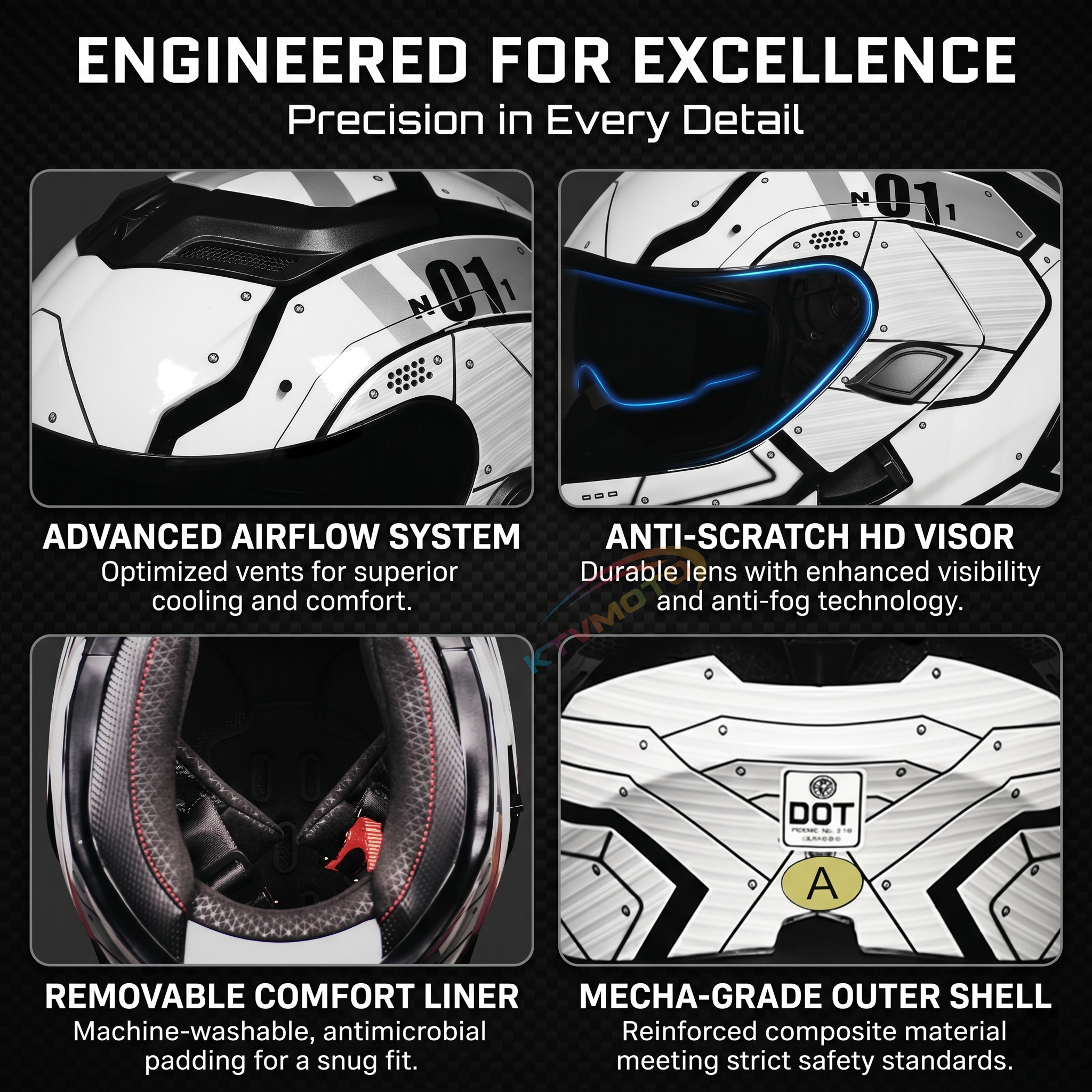 Cyberpunk Mech Full Helmet Motorcycle Helmet Sci-Fi Gear-I59
