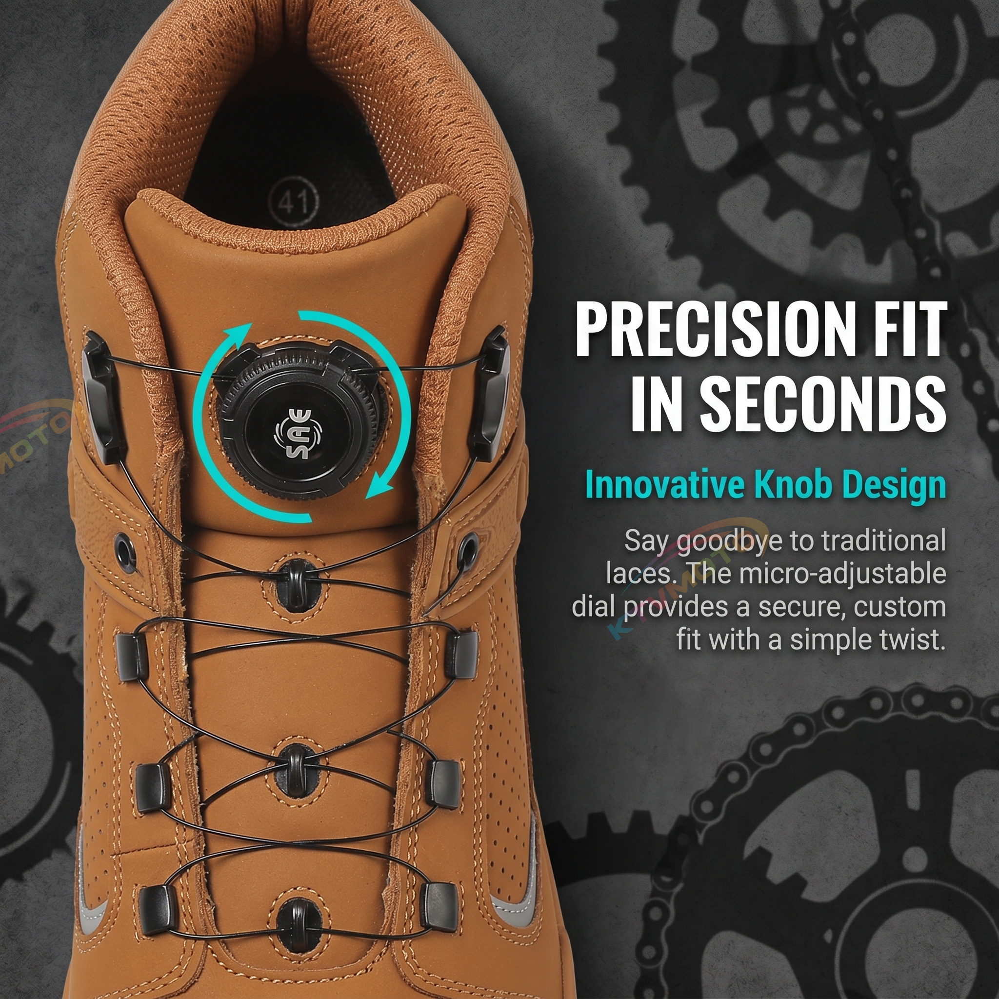 Leather motorcycle riding shoes-K77
