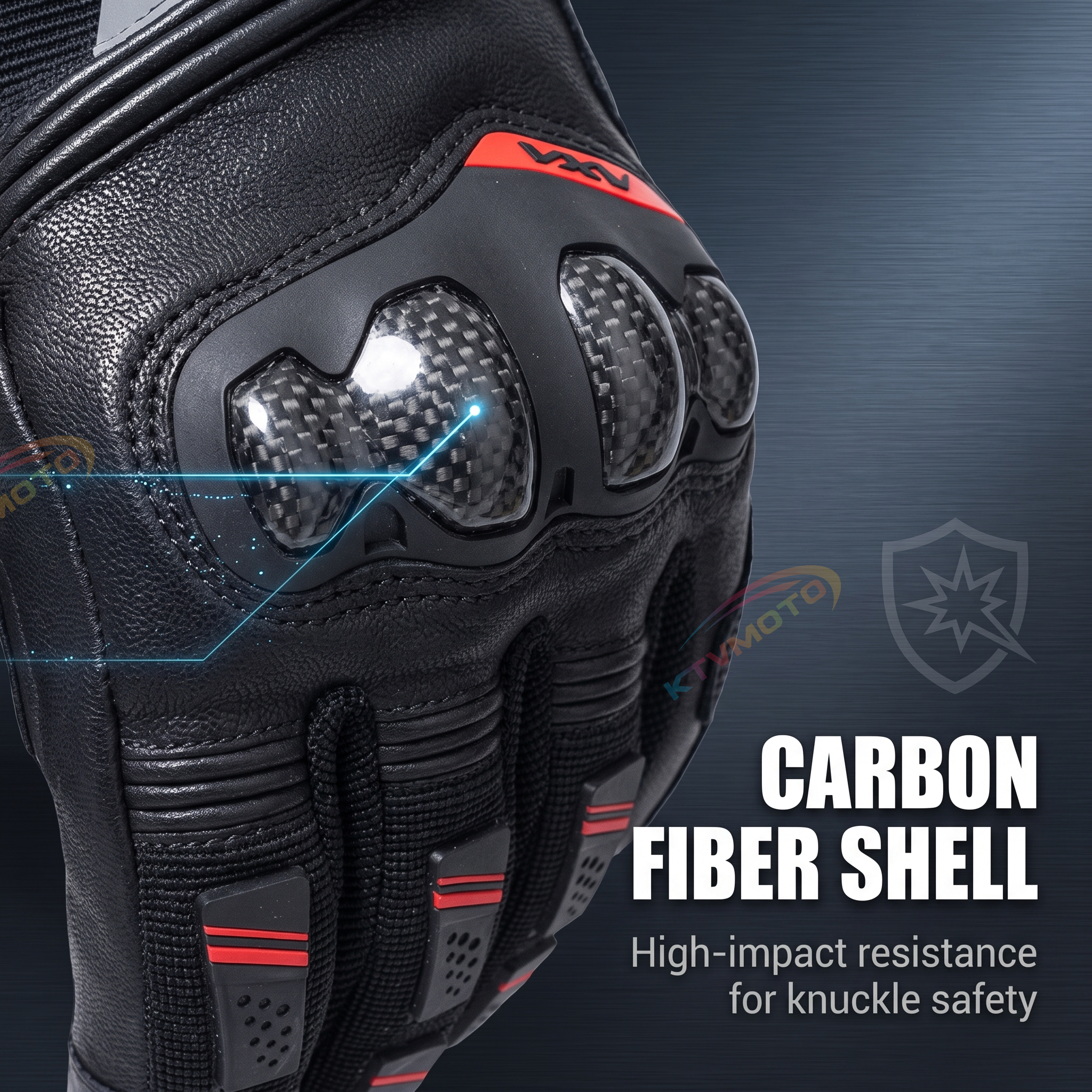 Motorcycle gloves with carbon fiber touchscreen thickened-G80