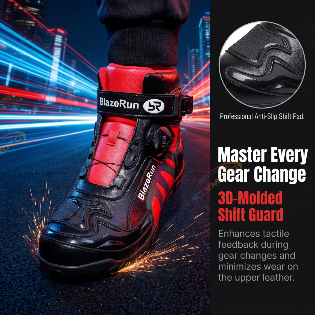 Abrasion-resistant leather motorcycle boots-K94