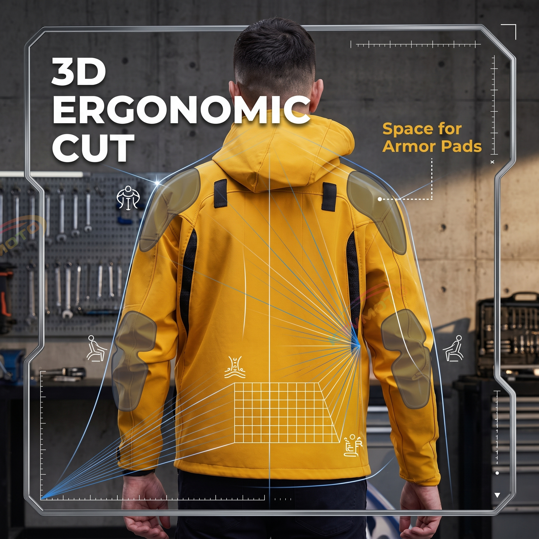 Windproof motorcycle riding suit (3-in-1)-J64