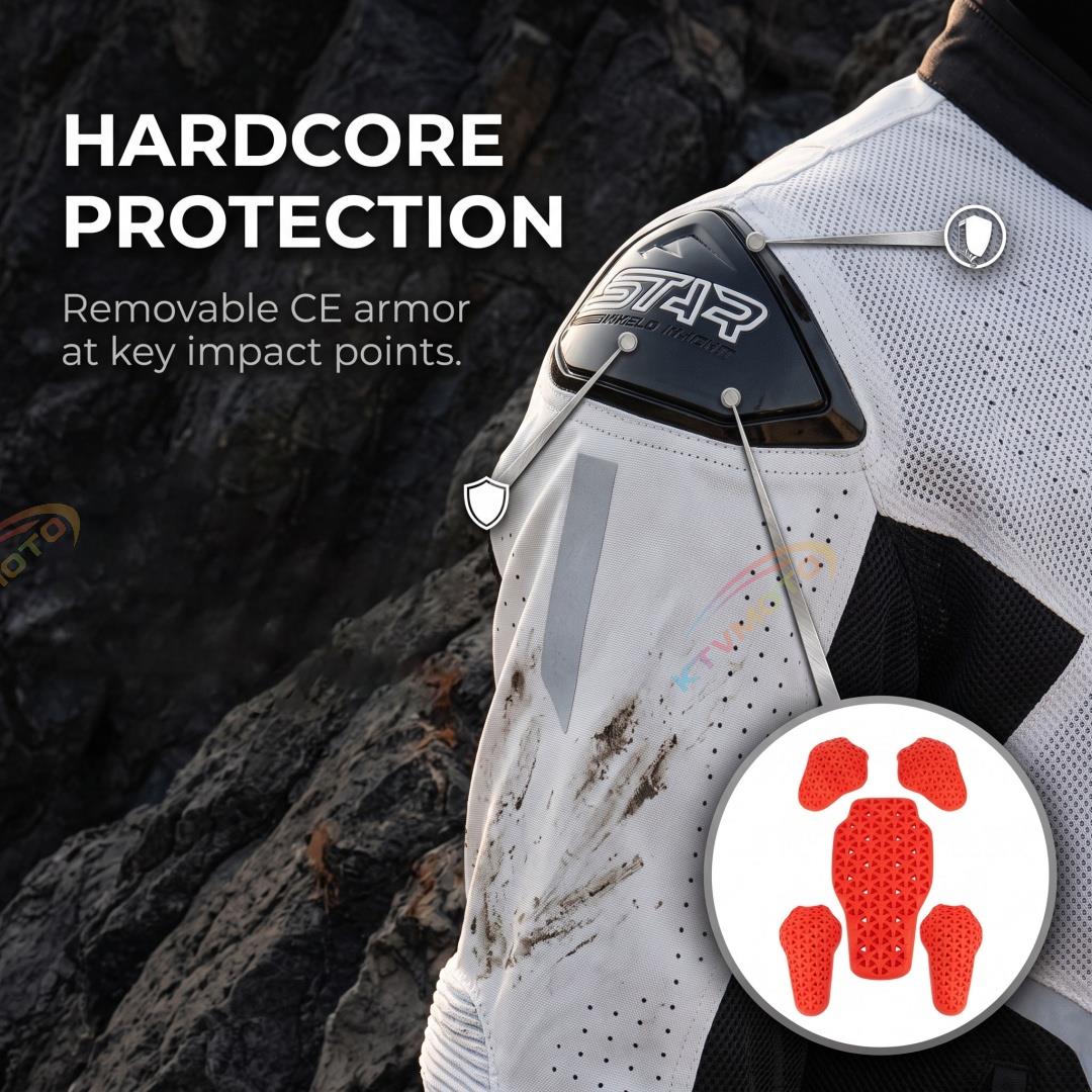 Breathable Mesh Commuter Motorcycle Riding Jacket for Summer-J61
