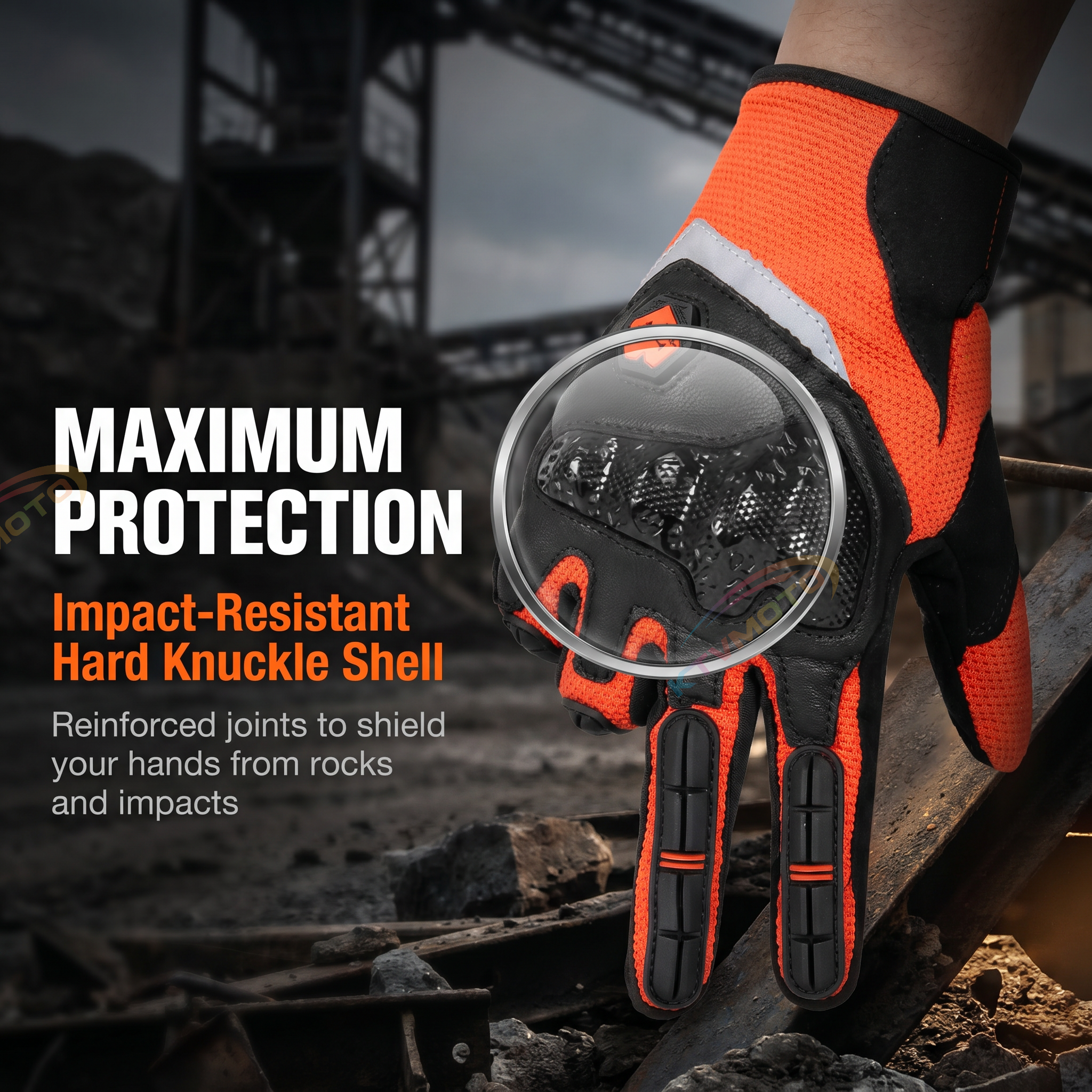 Motorcycle riding gloves with breathable touchscreen-G83