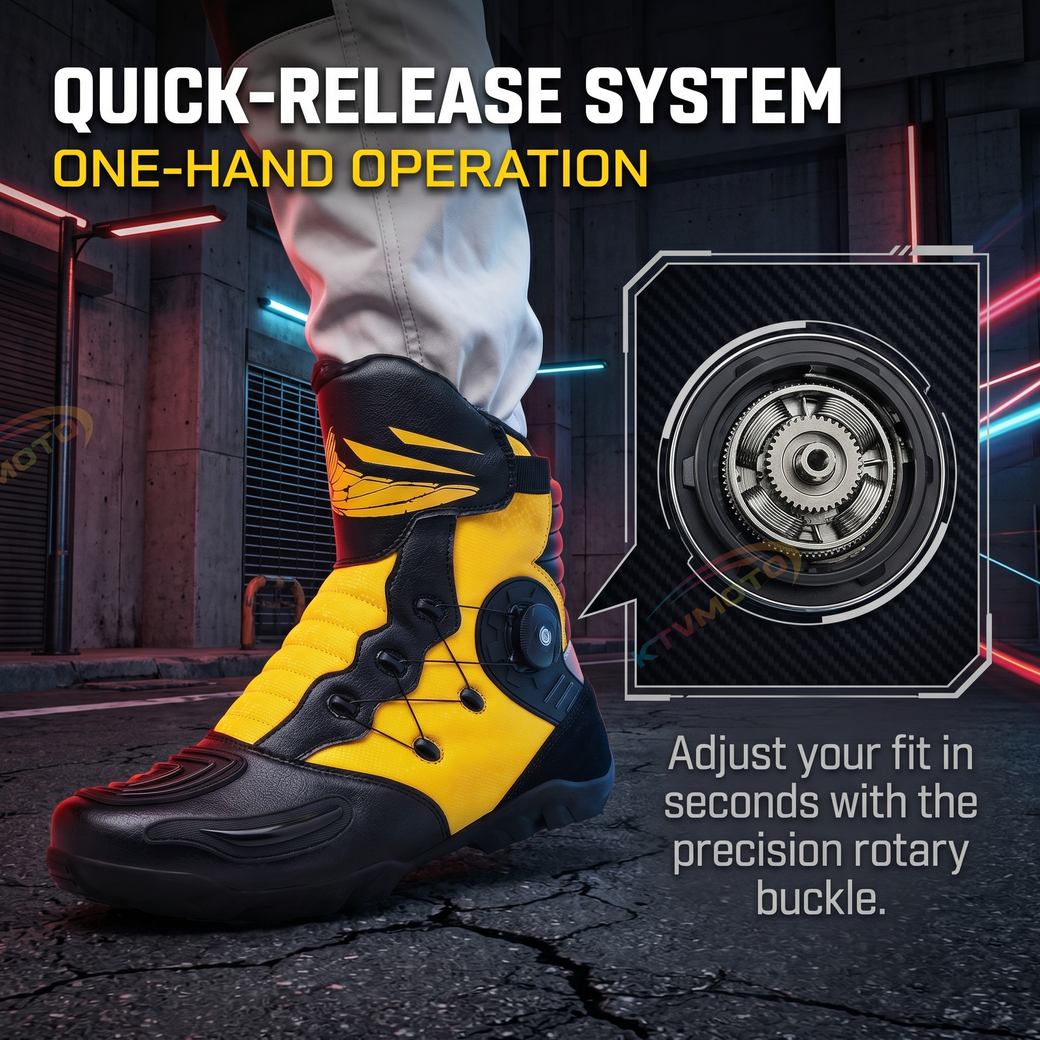 High-top motorcycle riding boots-K134