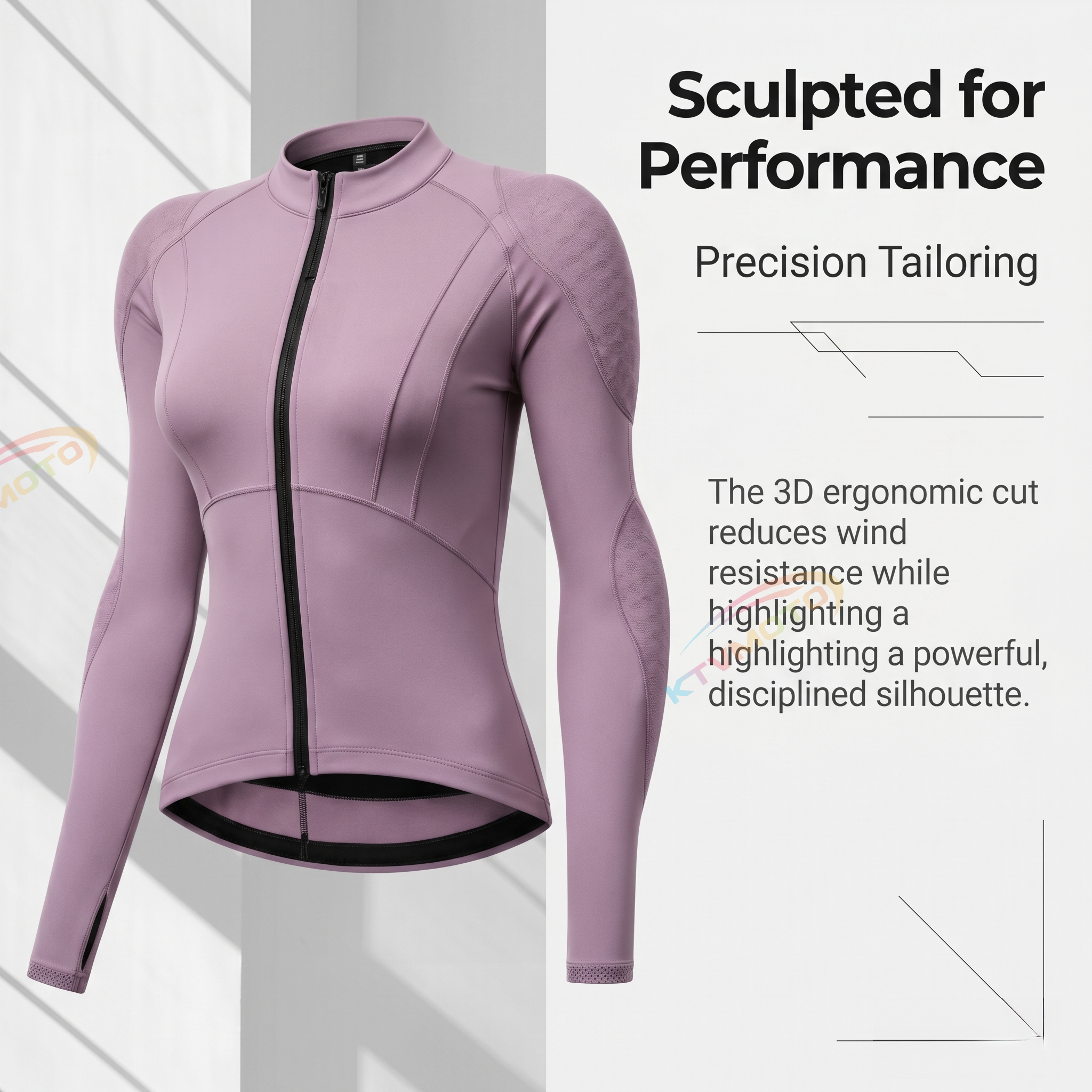 Women's slim-fit motorcycle suit-J42