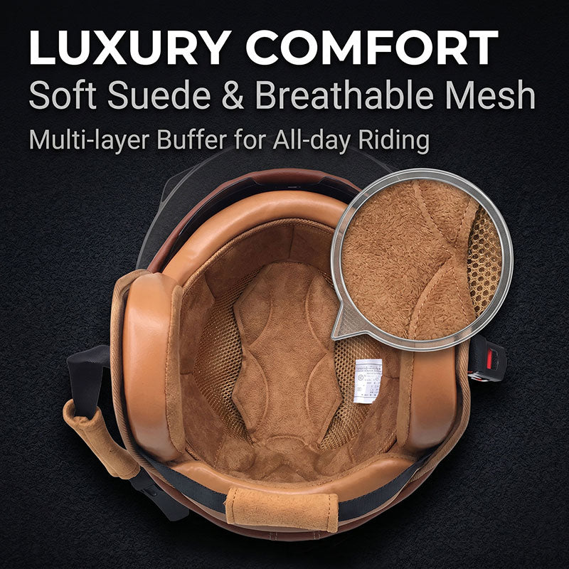 Dual-lens open-back Bluetooth motorcycle helmet-I27