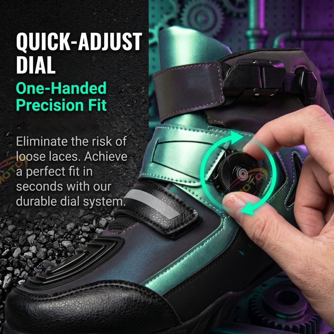 Iridescent Aurora Off-Road Motorcycle Boots-K82
