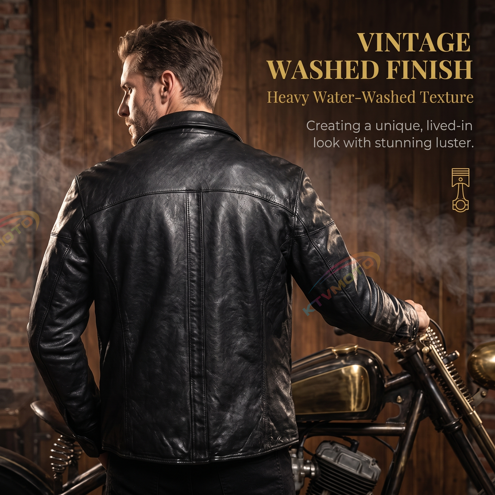 Luxury Vintage Casual Genuine Leather Jacket - A25