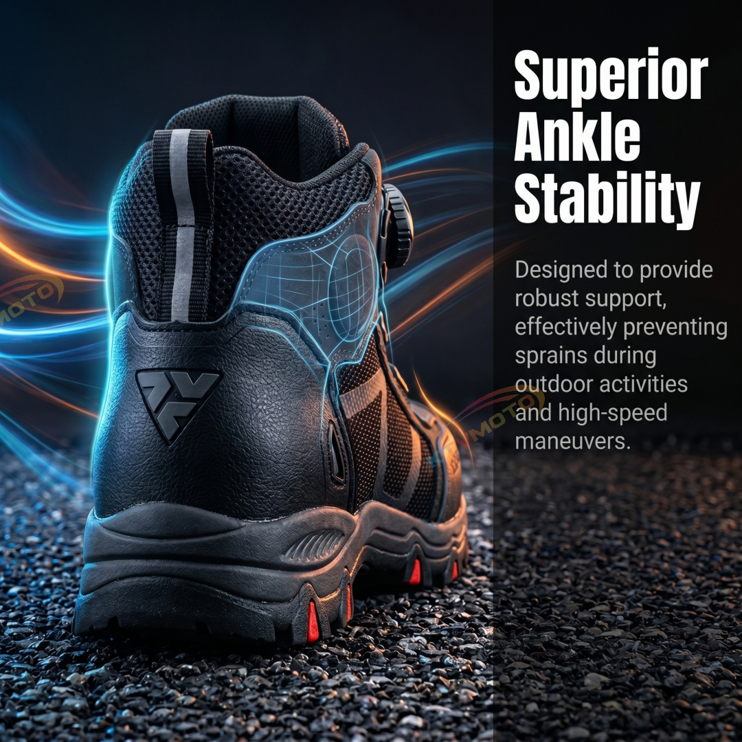 Breathable Motorcycle and Hiking Boots with Dial Closure-K39
