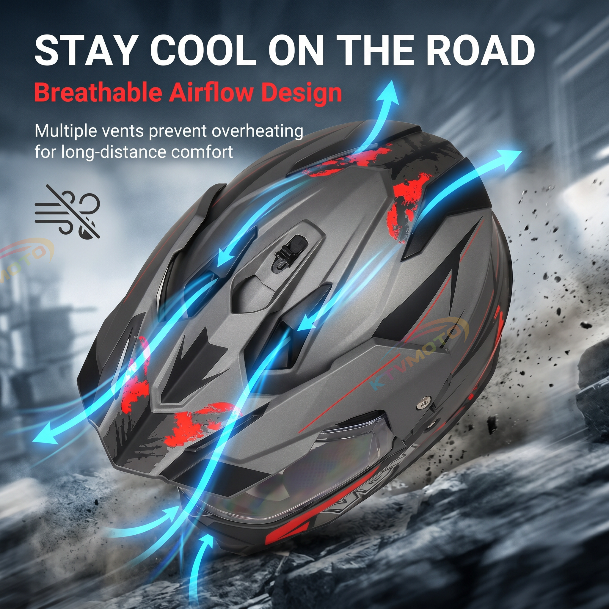 Full-face motorcycle helmet - I04