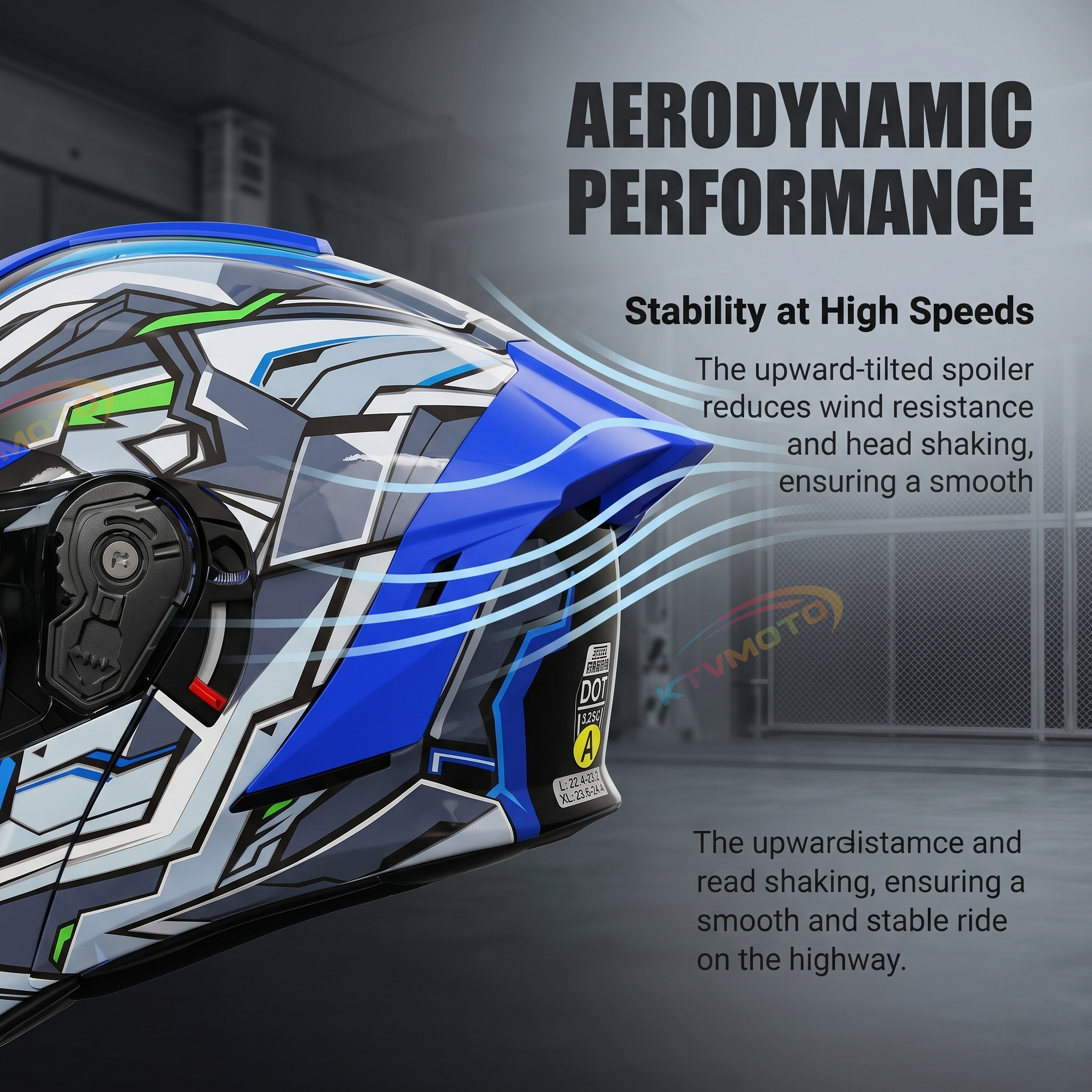 DOT approved modular motorcycle helmet dual mirrors-I132
