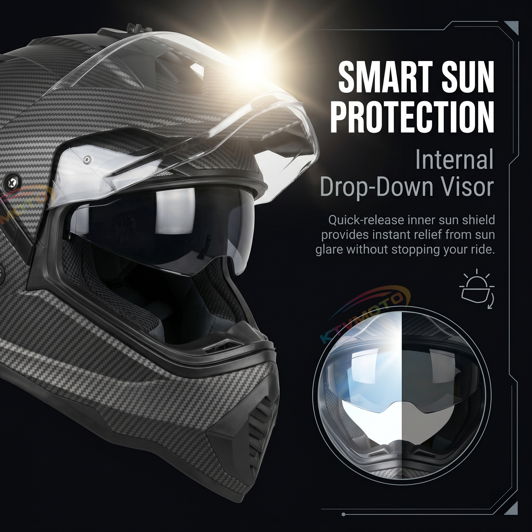 Dual-lens adventure motocross helmet-I63