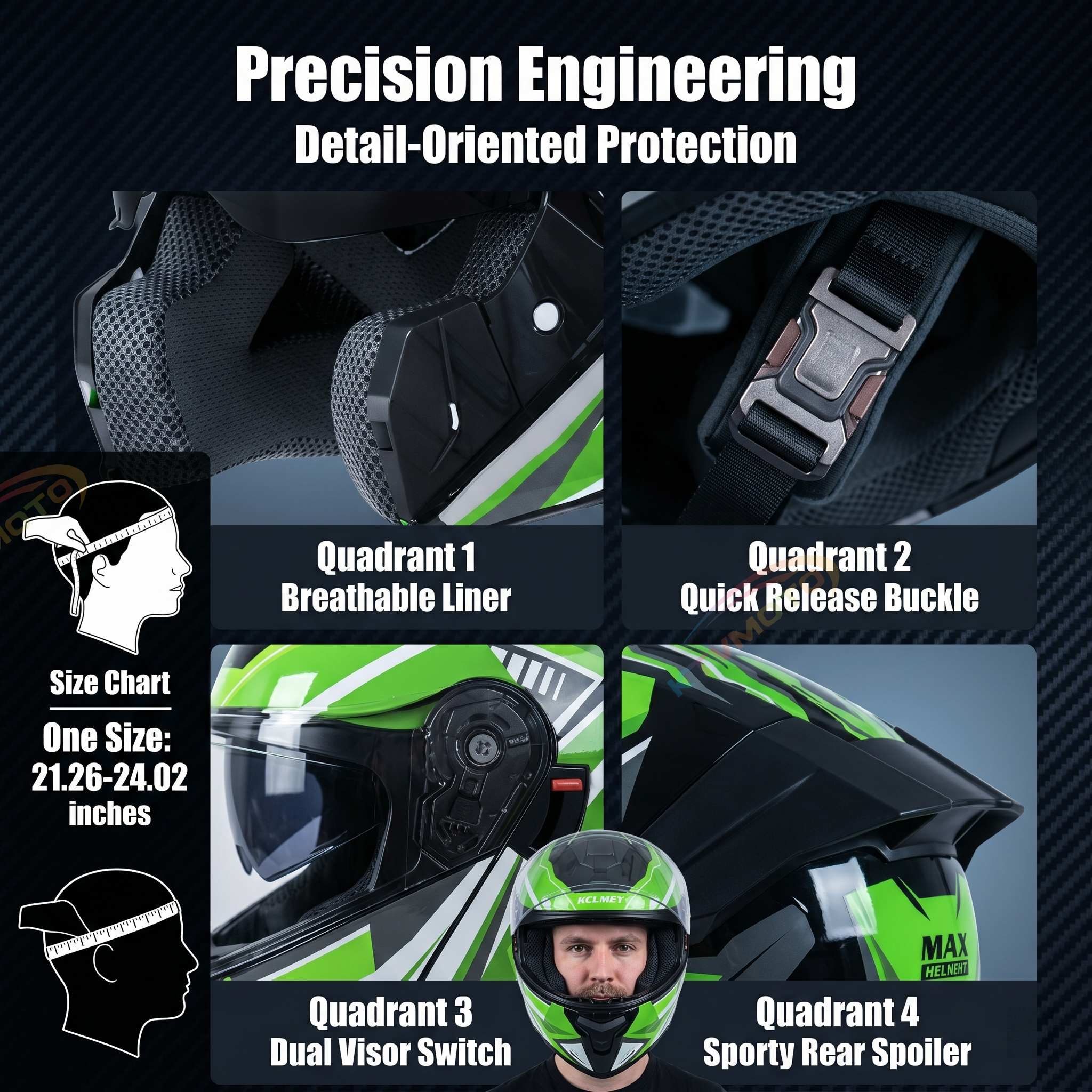 Stylish Modular Motorcycle Helmet-I113
