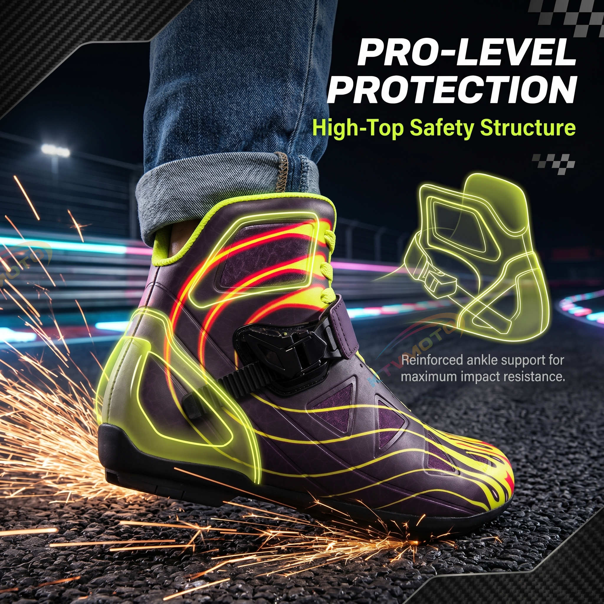 Motocross riding boots-K153