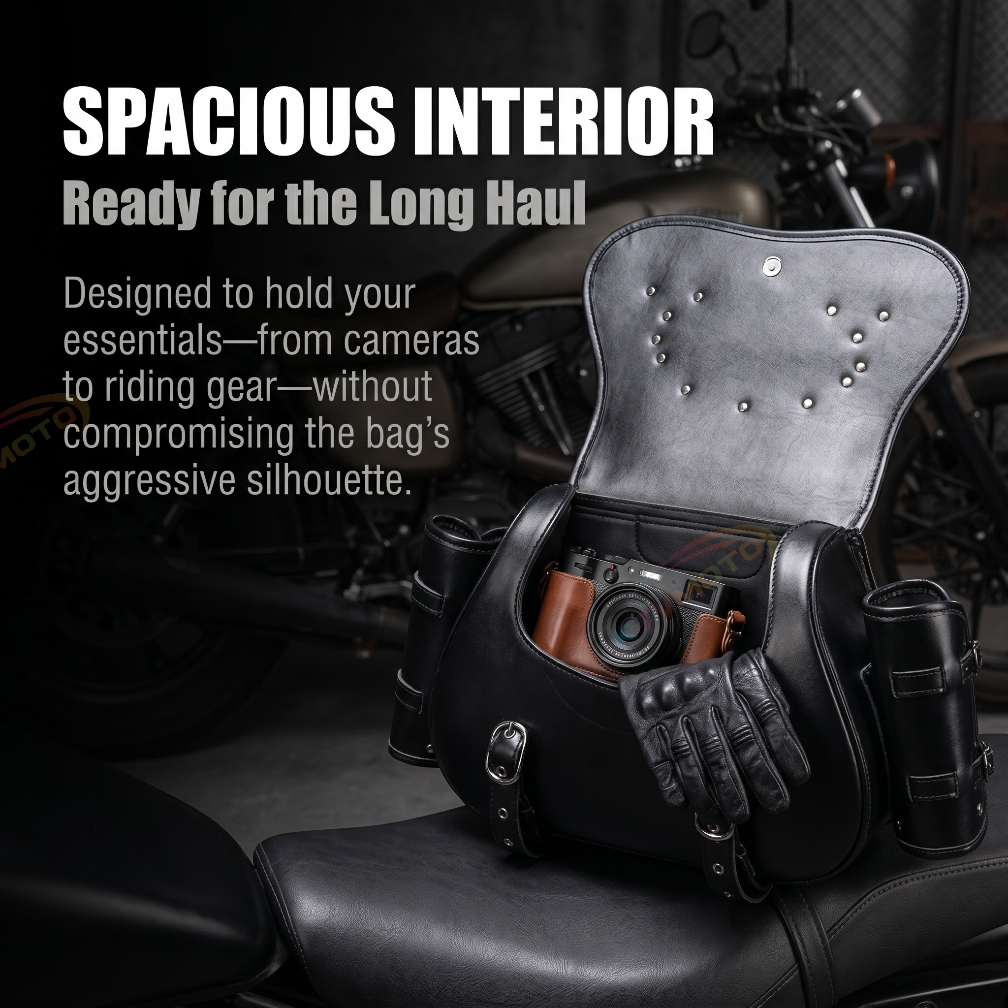 Retro Skull Motorcycle Saddlebag – B14