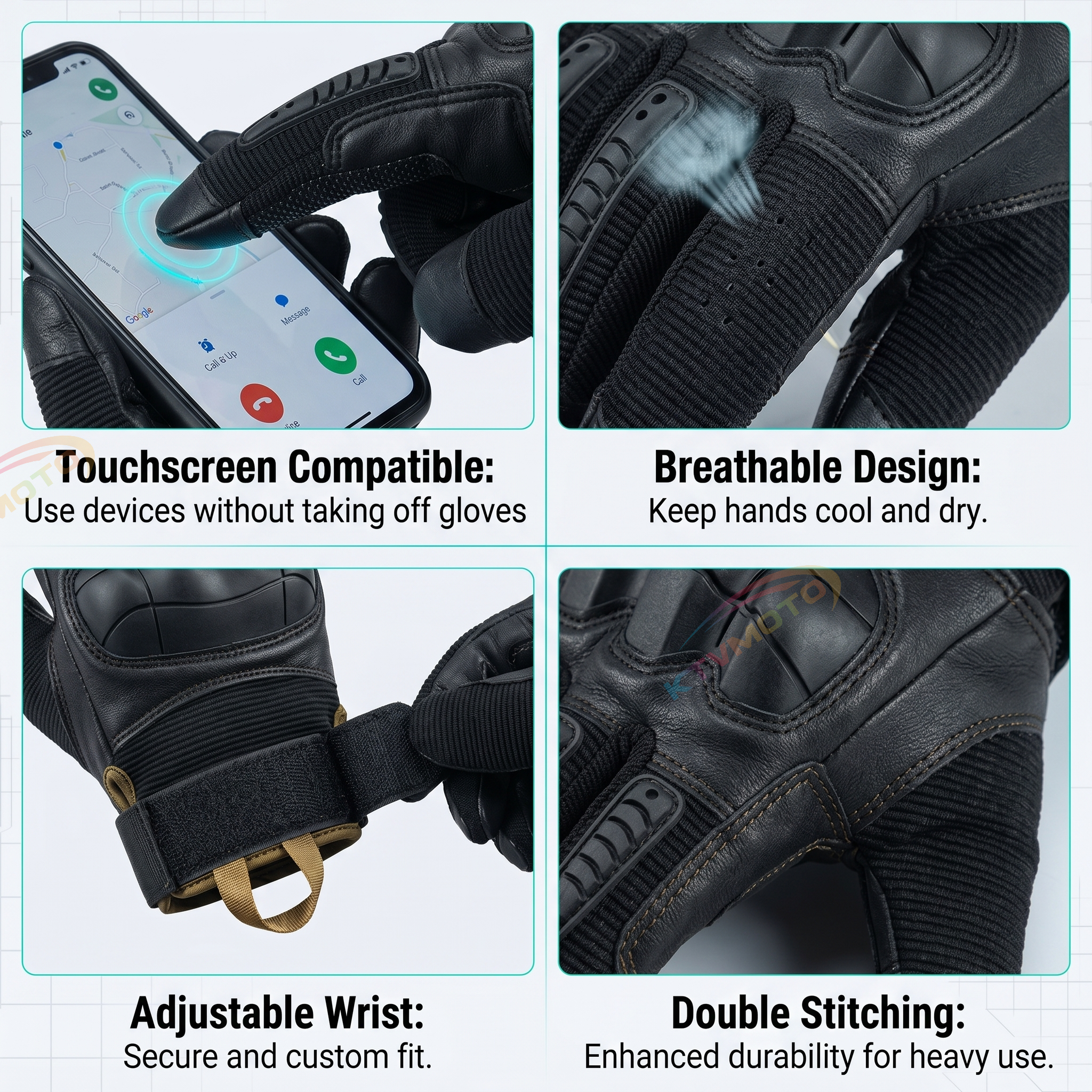 Motorcycle riding anti-slip gloves-G56