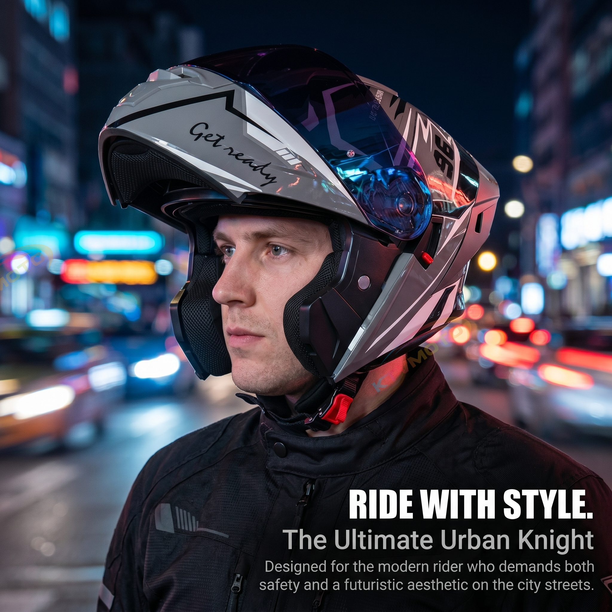 Modular Motorcycle Helmet with Dual Visor-I122