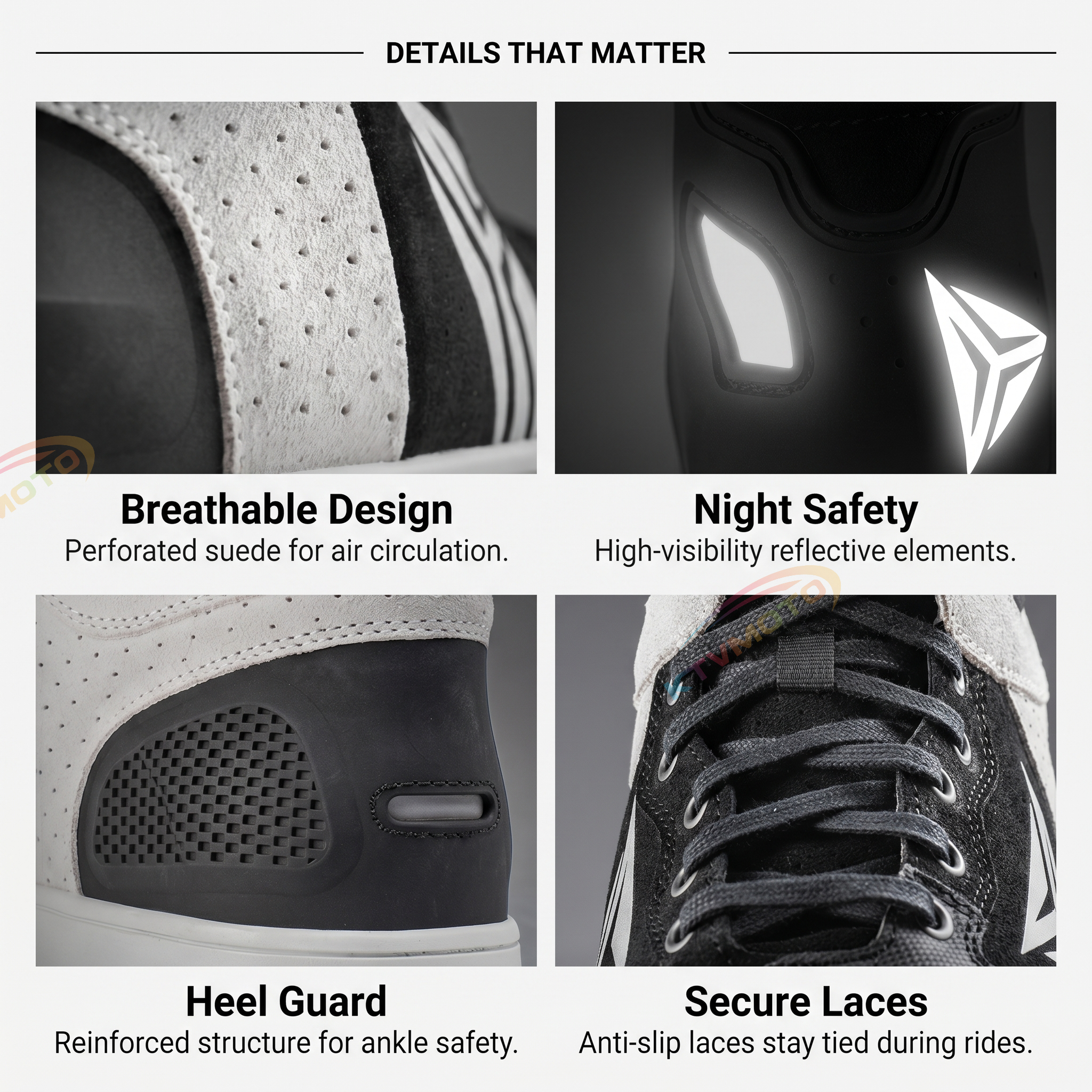 Motorcycle riding shoes are both durable and slip-resistant-K58