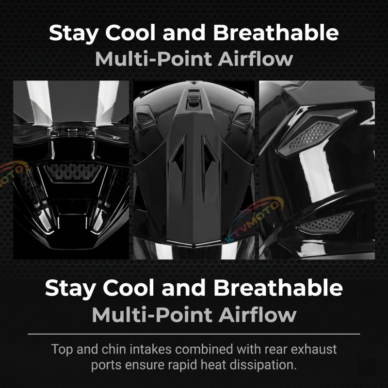 Full-Face Carbon Fiber Adventure Helmet-I107