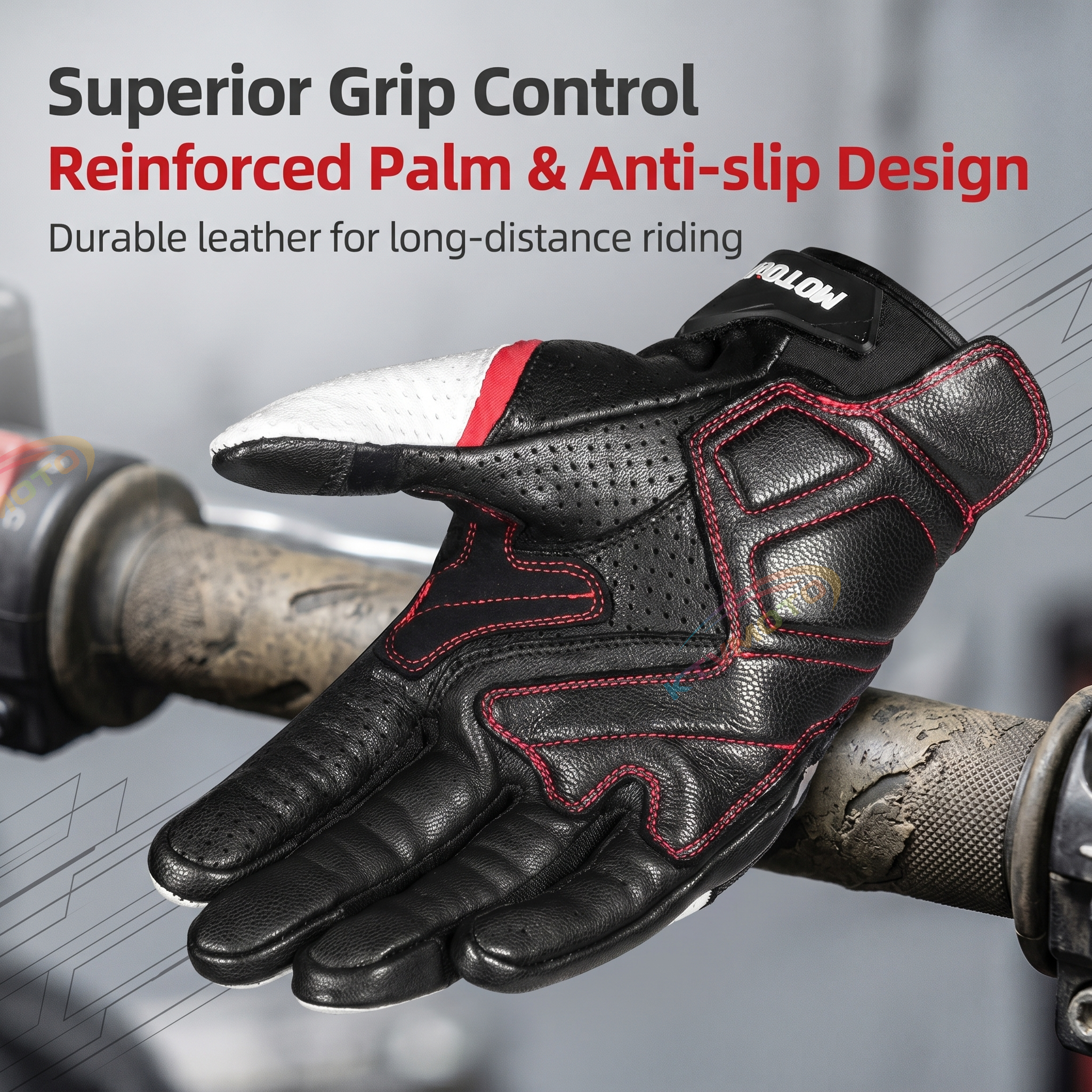 Breathable leather gloves with carbon fiber protective layer-G67