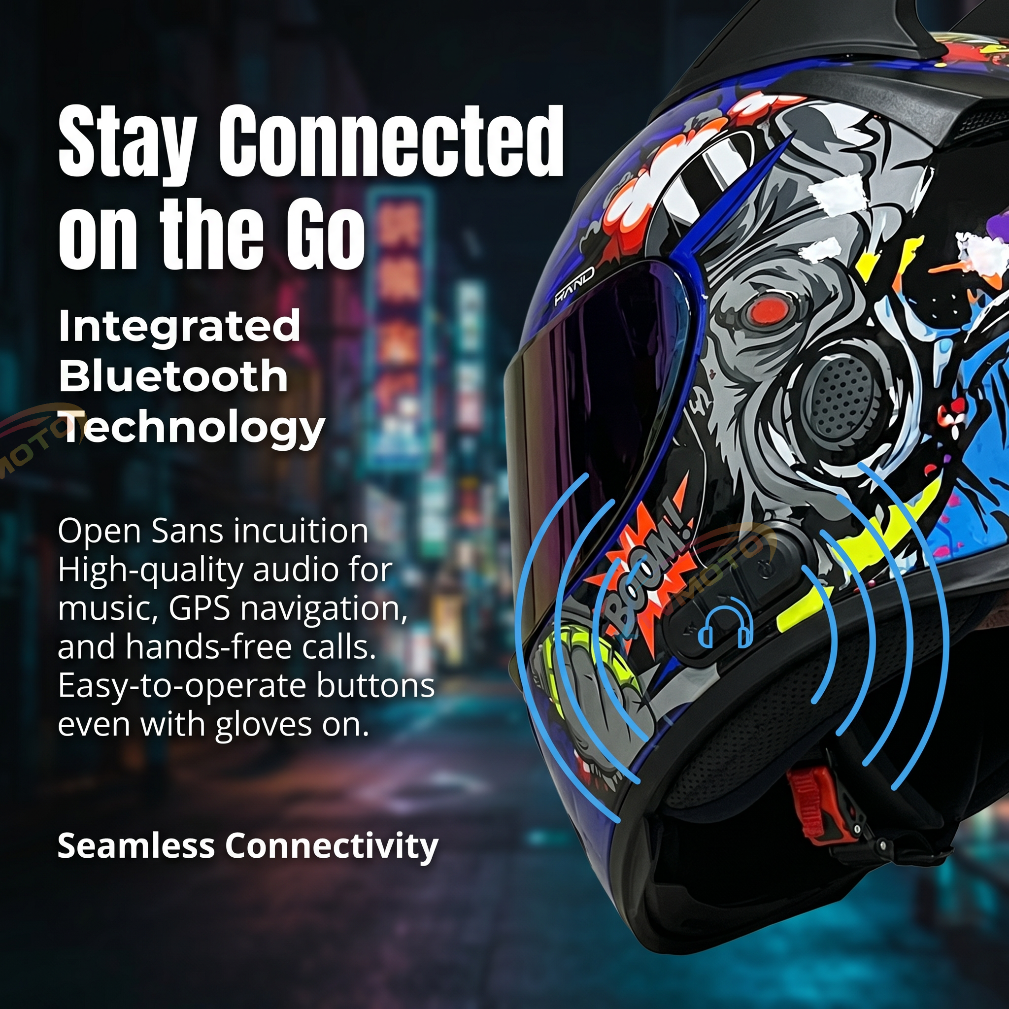 Dual-lens Bluetooth personalized helmet-I68