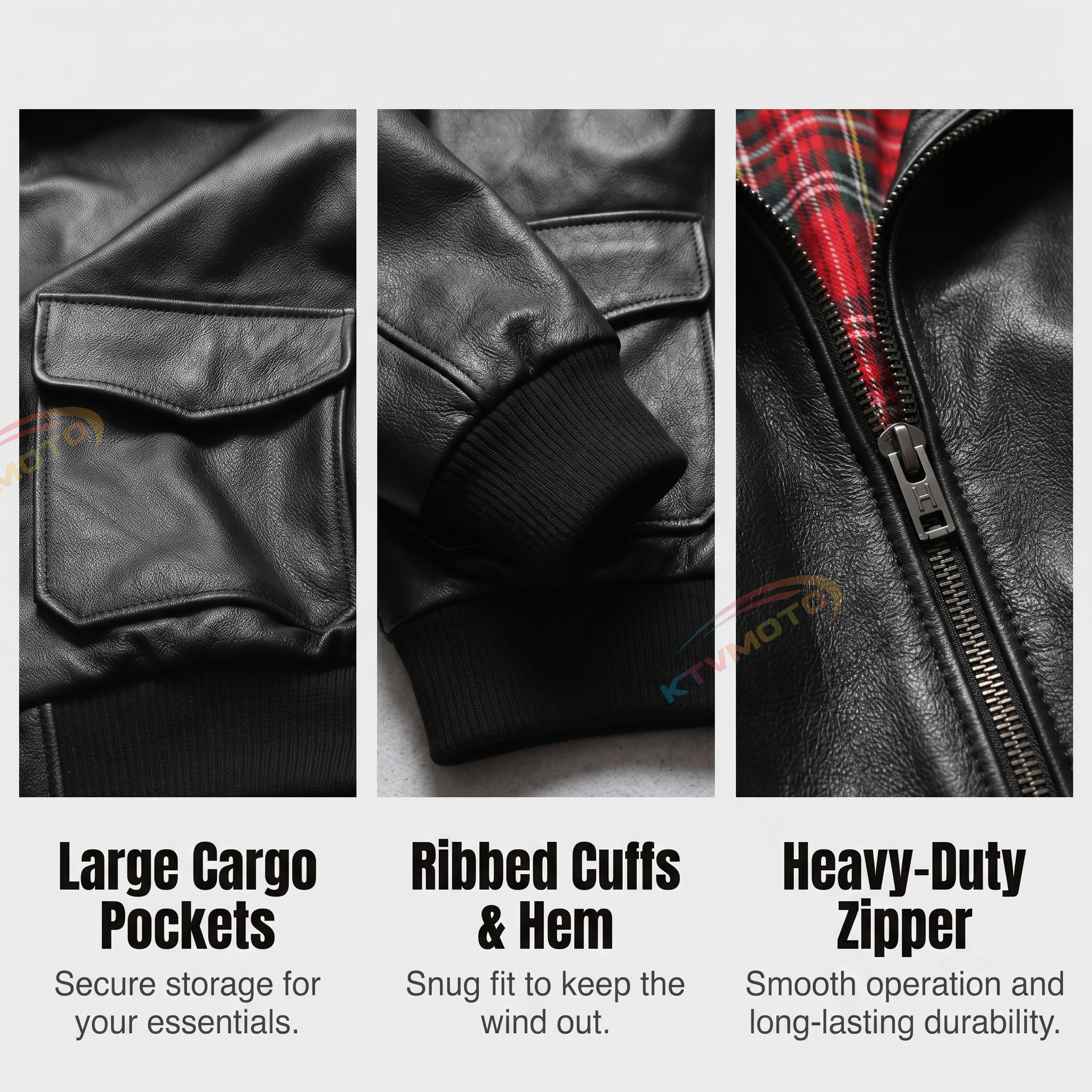 G1 Genuine Leather Bomber Jacket - A49