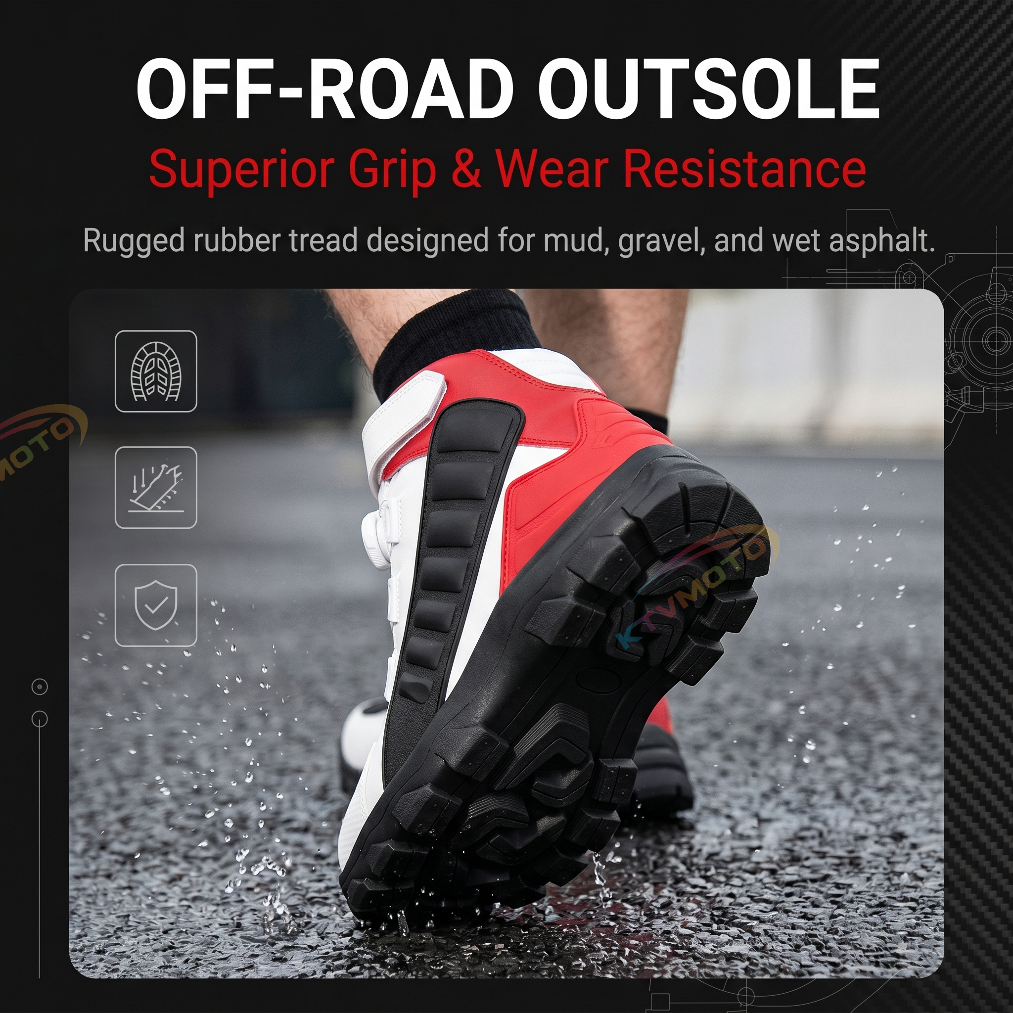 Motorcycle short riding boots-K152