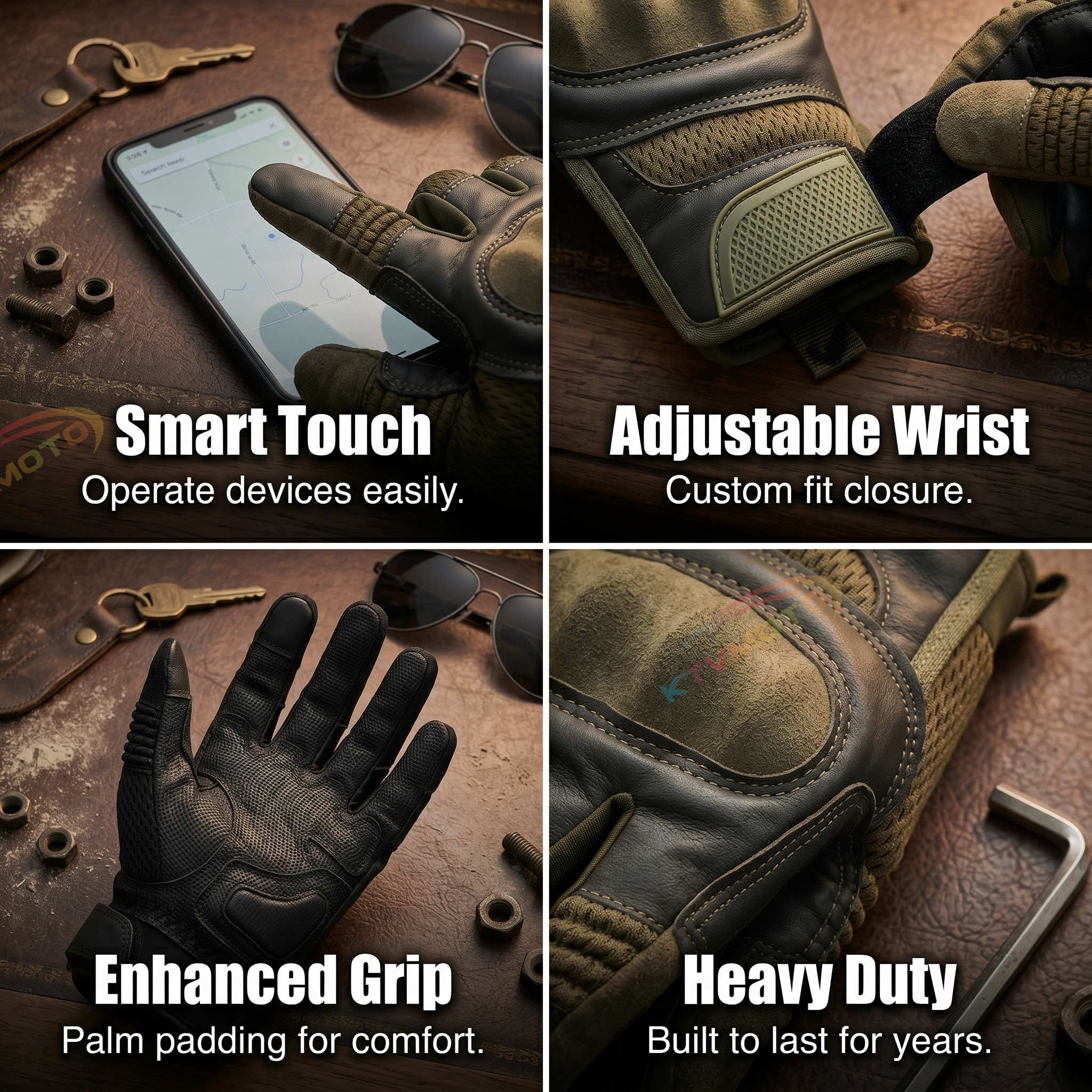 Tactical motorcycle hard knuckle gloves-G55