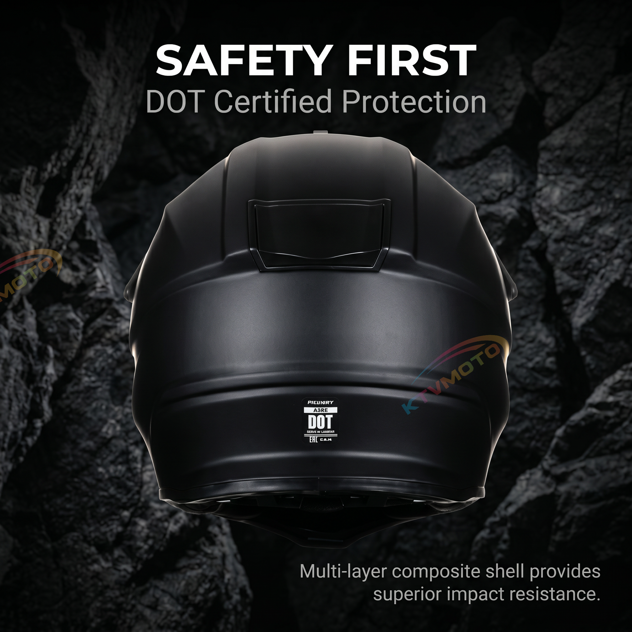Dual-lens DOT certified motorcycle full-face helmet-I03
