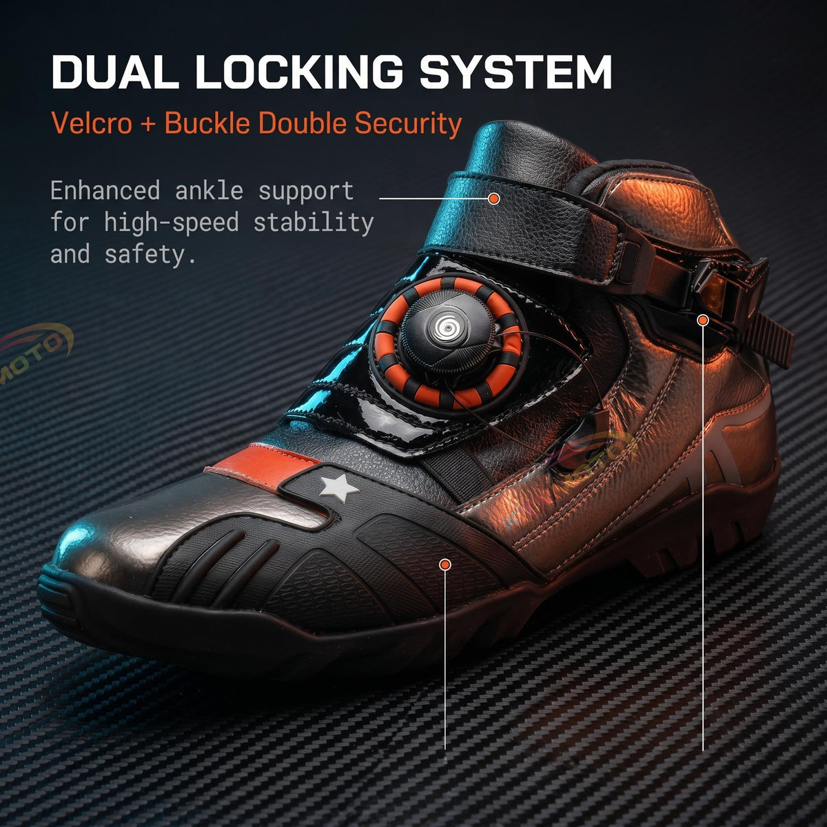 Motorcycle riding shoes for autumn and winter-K160