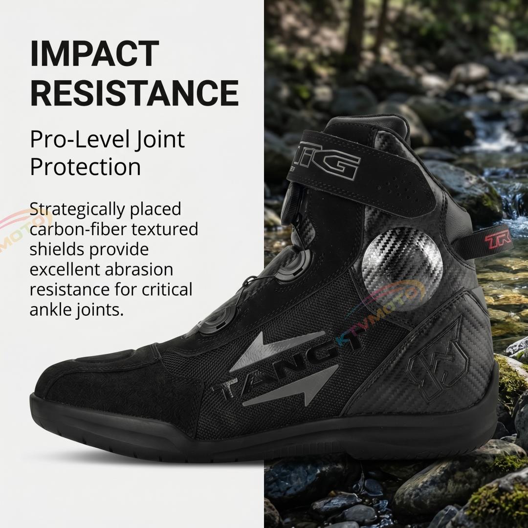 Waterproof mesh motorcycle road riding boots-K59