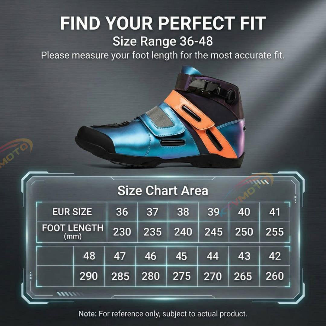 Stylish and colorful motorcycle riding ankle boots-K122