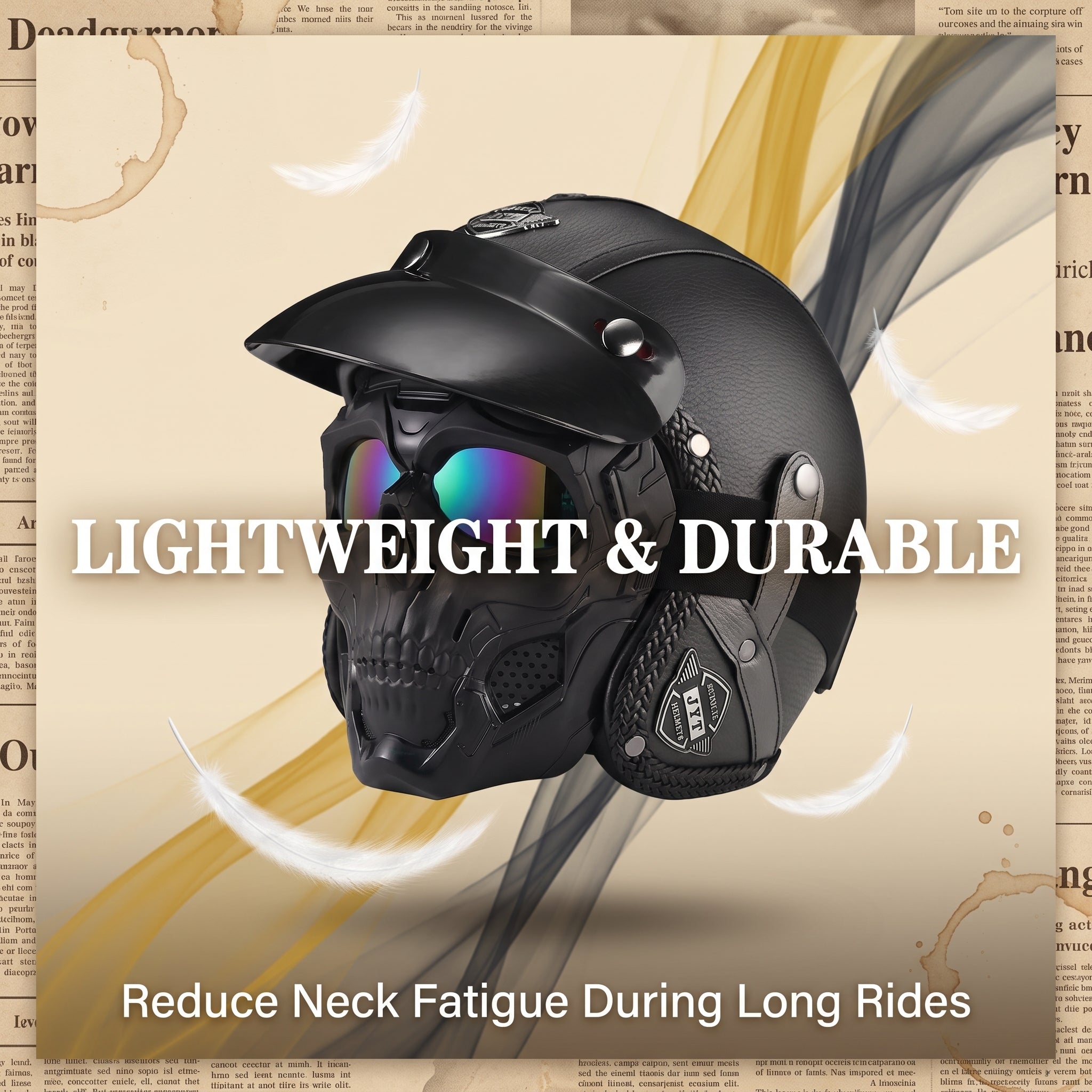 Retro jet motorcycle 3/4 riding helmet-I146