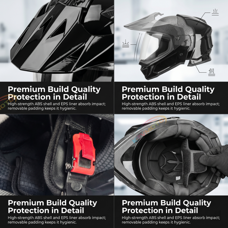 Full-Face Carbon Fiber Adventure Helmet-I107